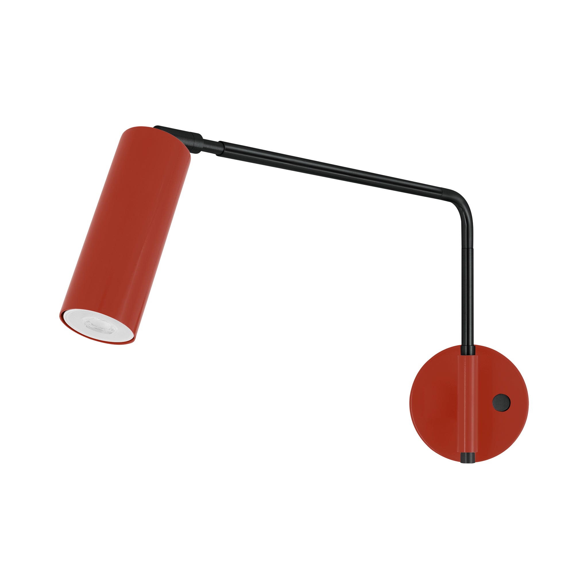 Black and riding hood red color Color Reader Swing Arm sconce Dutton Brown lighting