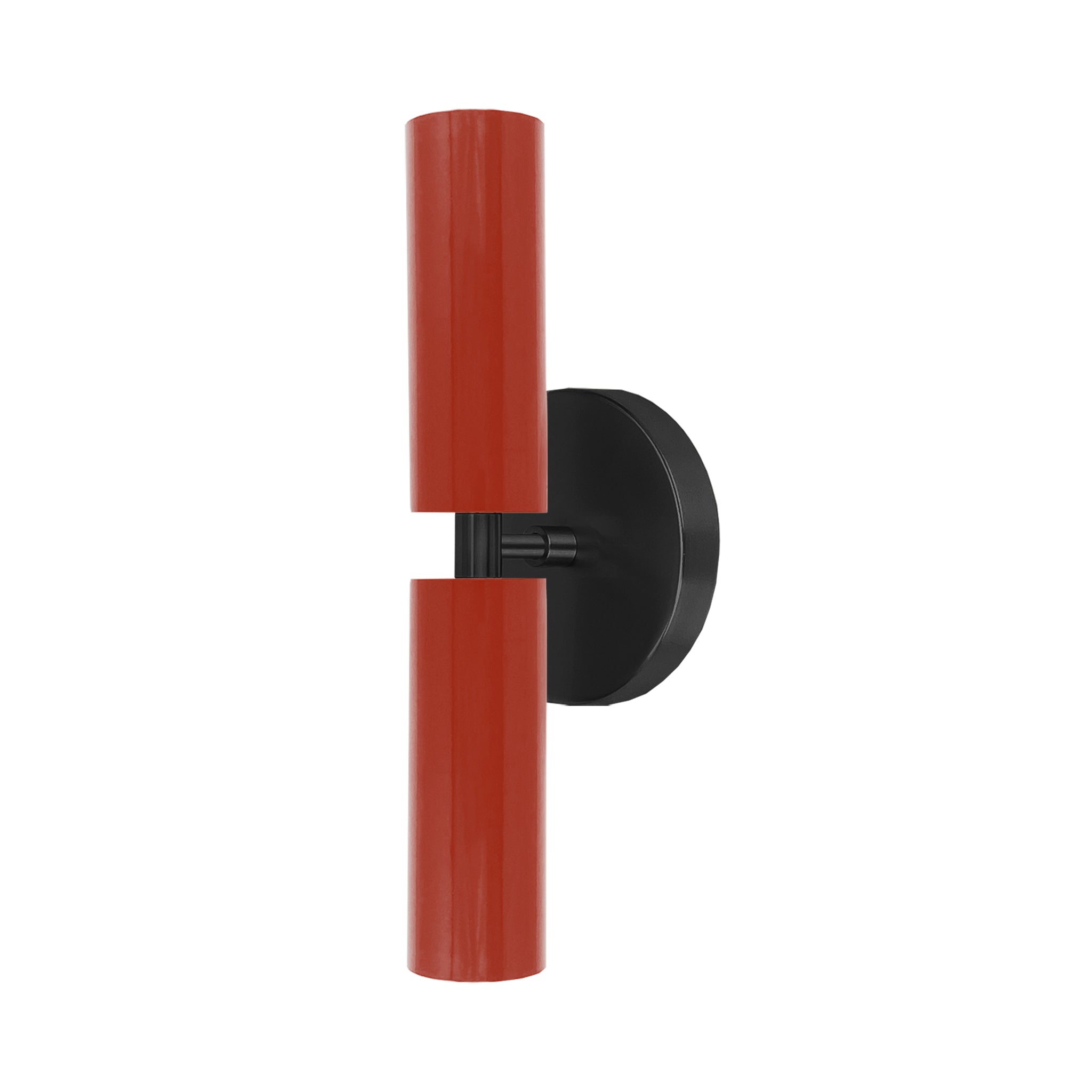 Black and riding hood red color Ruler sconce Dutton Brown lighting