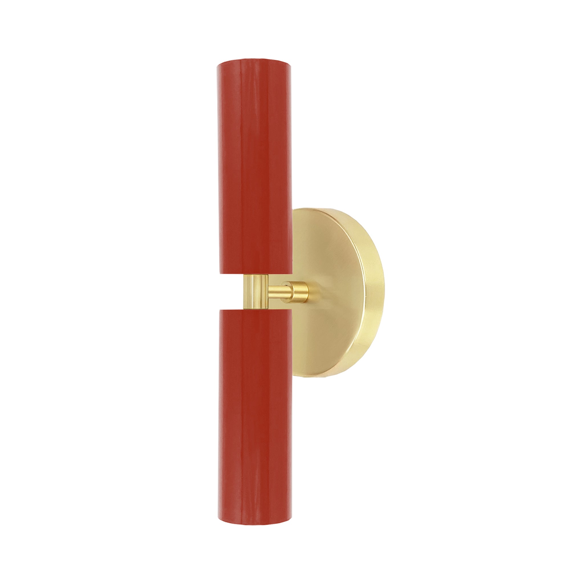 Brass and riding hood red color Ruler sconce Dutton Brown lighting