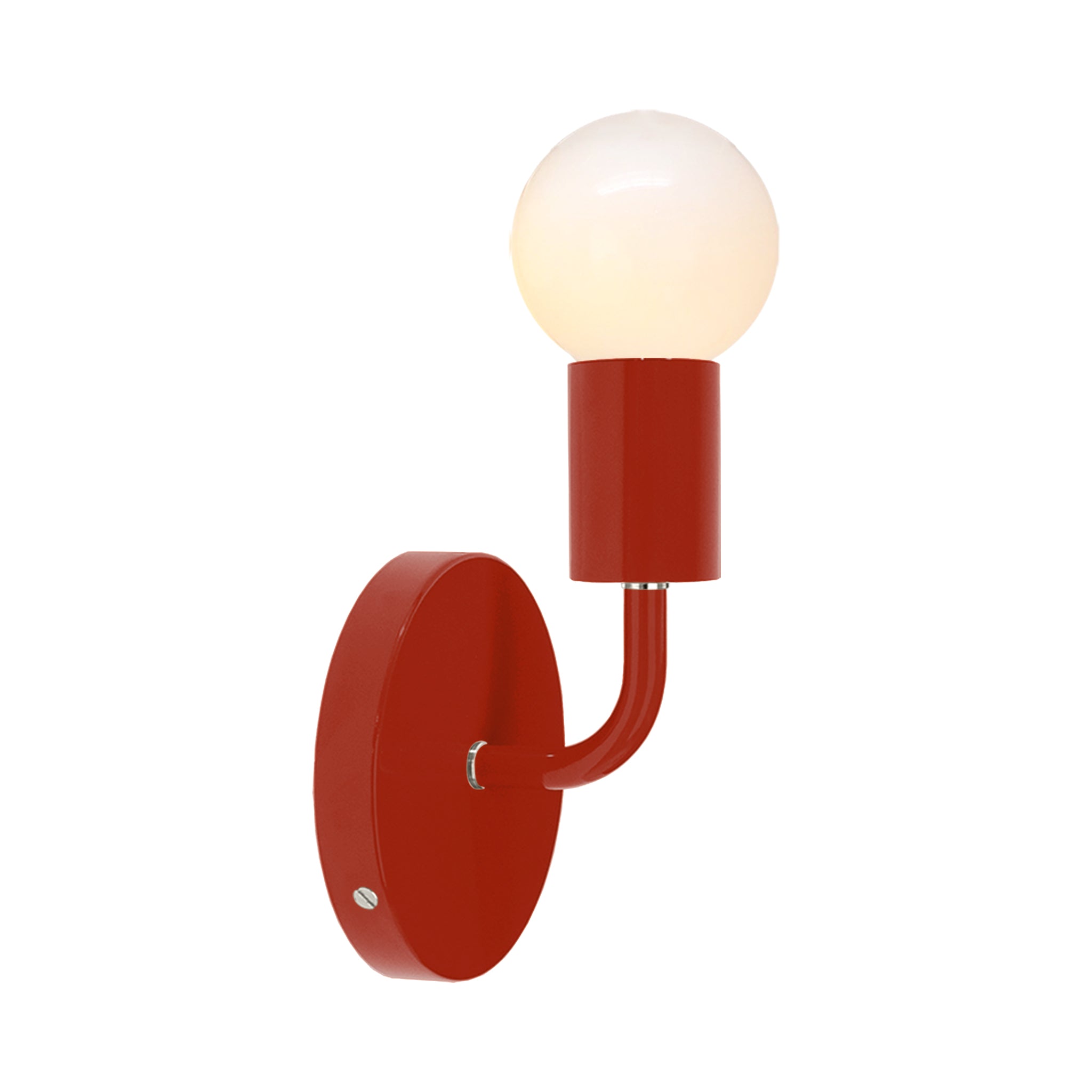 Nickel and riding hood red color Snug sconce Dutton Brown lighting