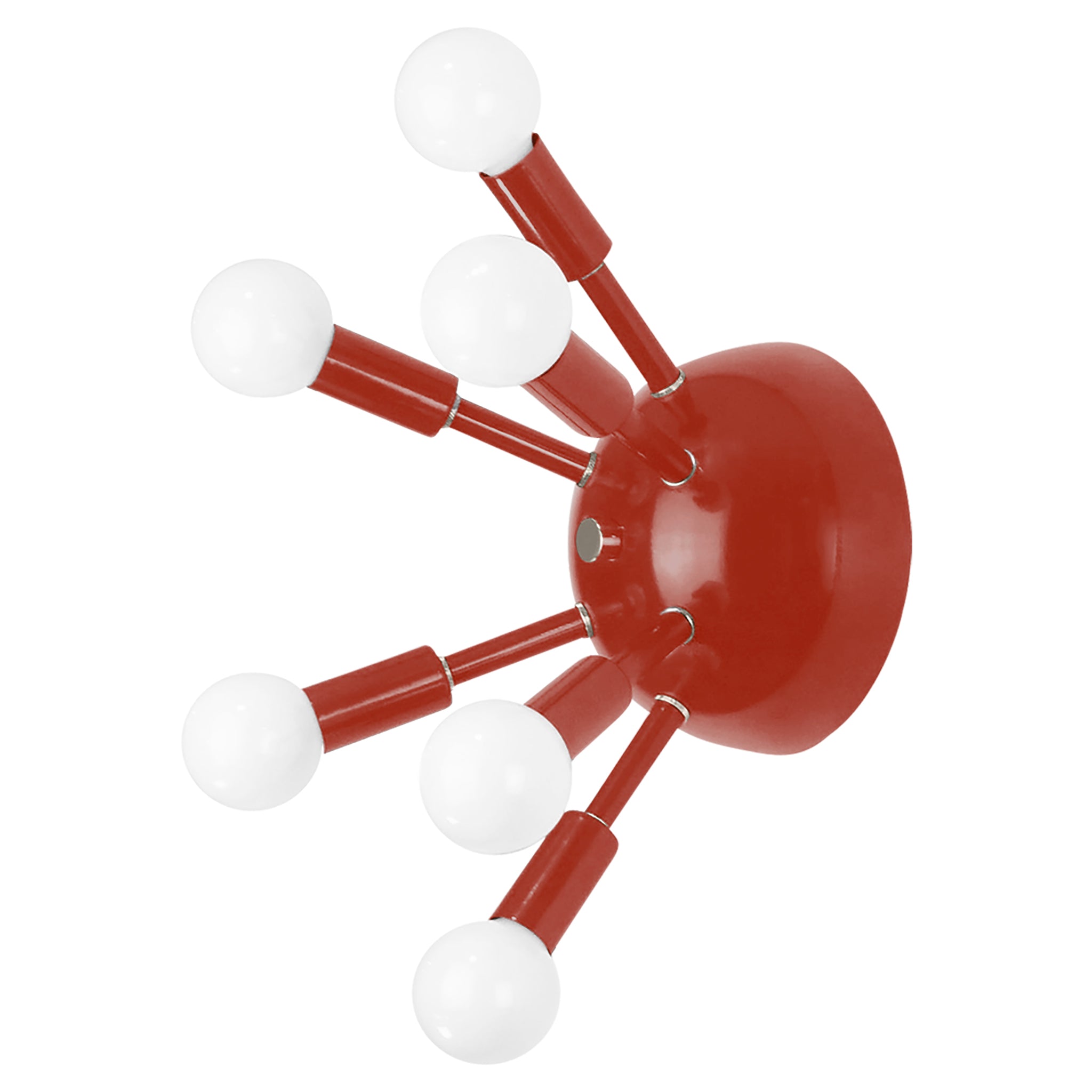 Nickel and riding hood red color Sputnik sconce Dutton Brown lighting