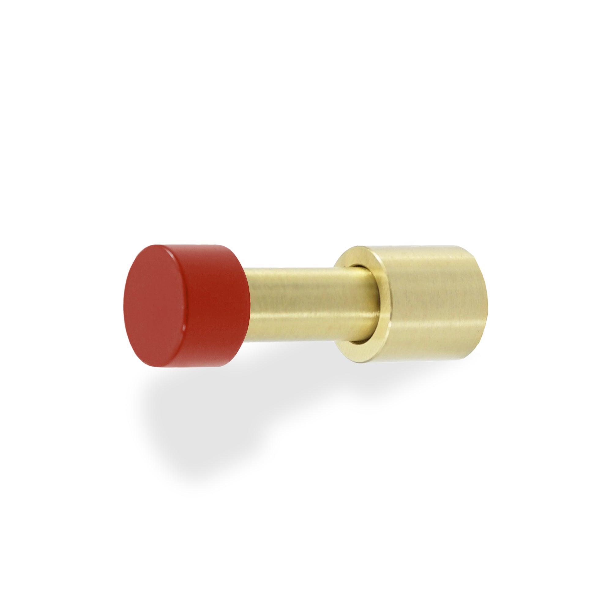Brass and riding hood red color Stud hook Dutton Brown hardware