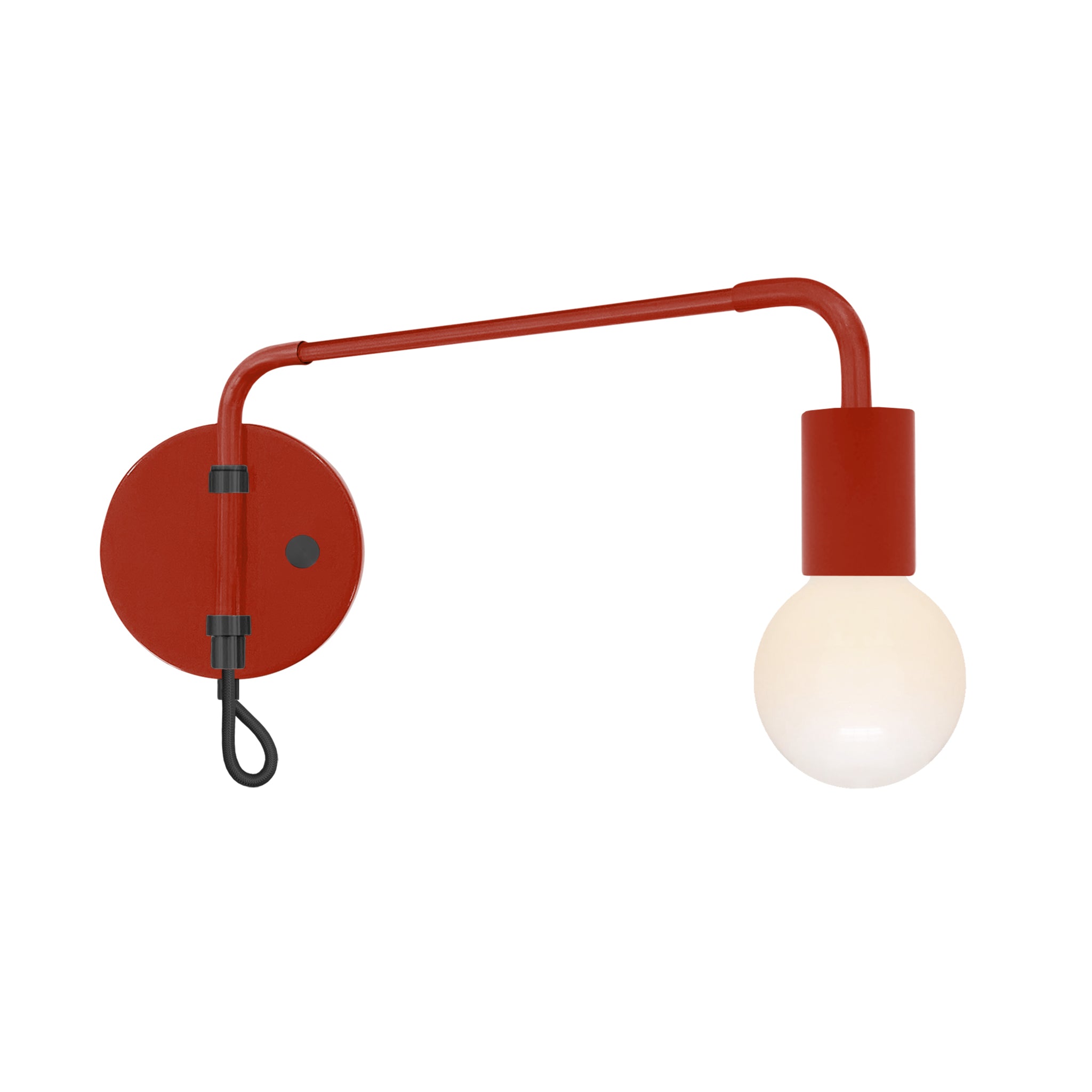 Black and riding hood red color Sway sconce Dutton Brown lighting