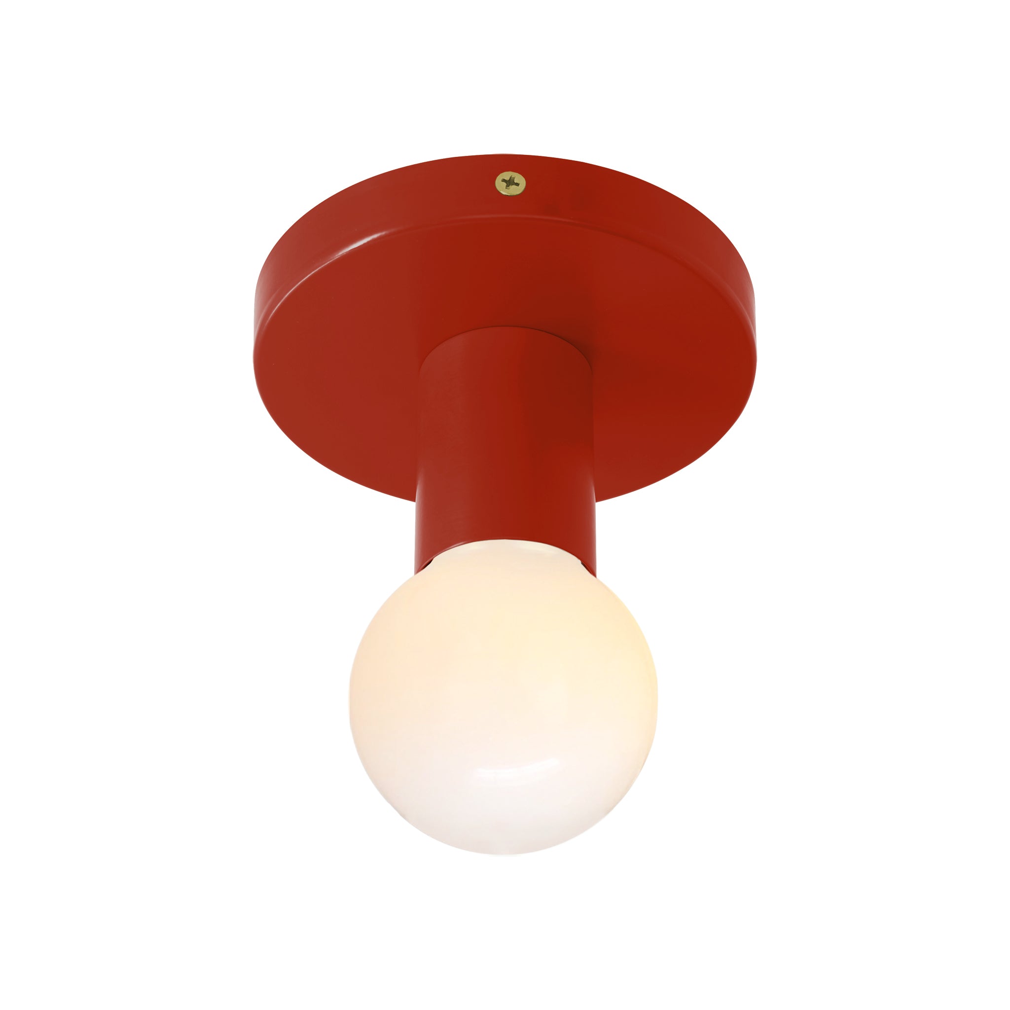 Brass and riding hood red color Twink flush mount Dutton Brown lighting