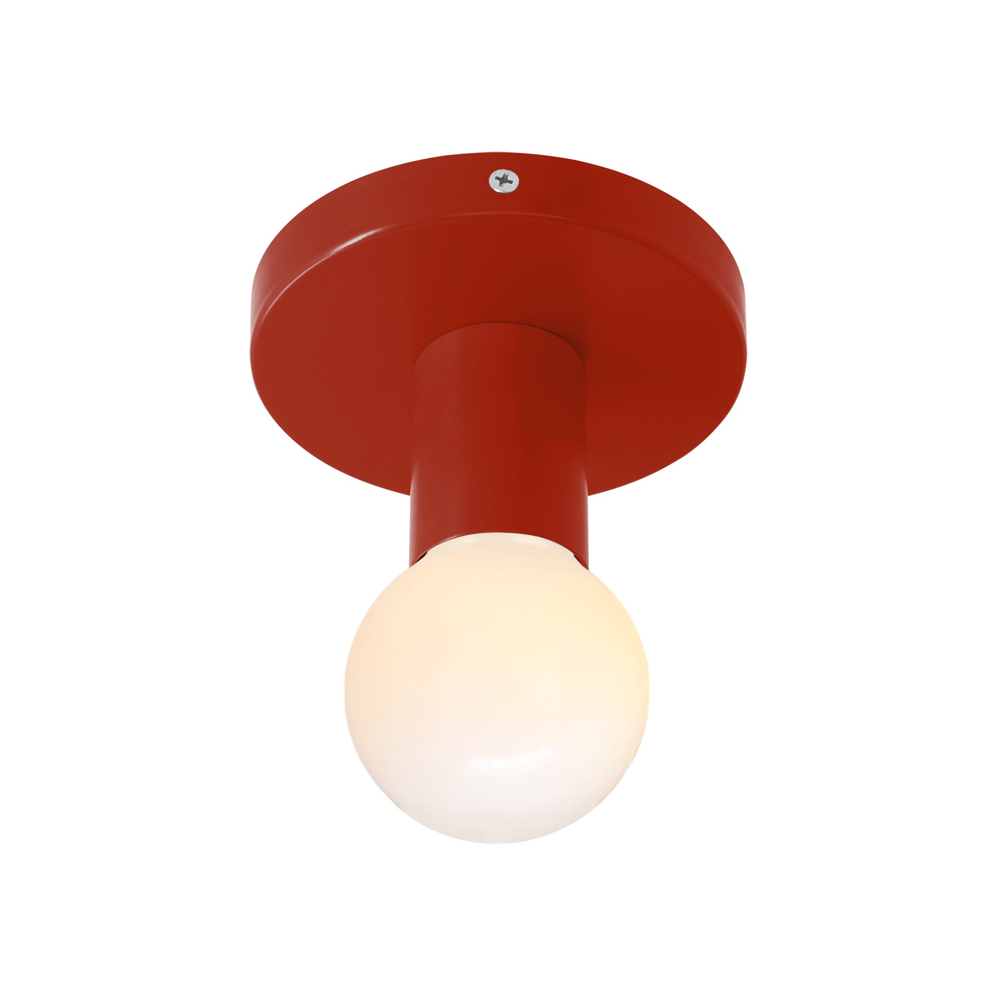 Nickel and riding hood red color Twink flush mount Dutton Brown lighting