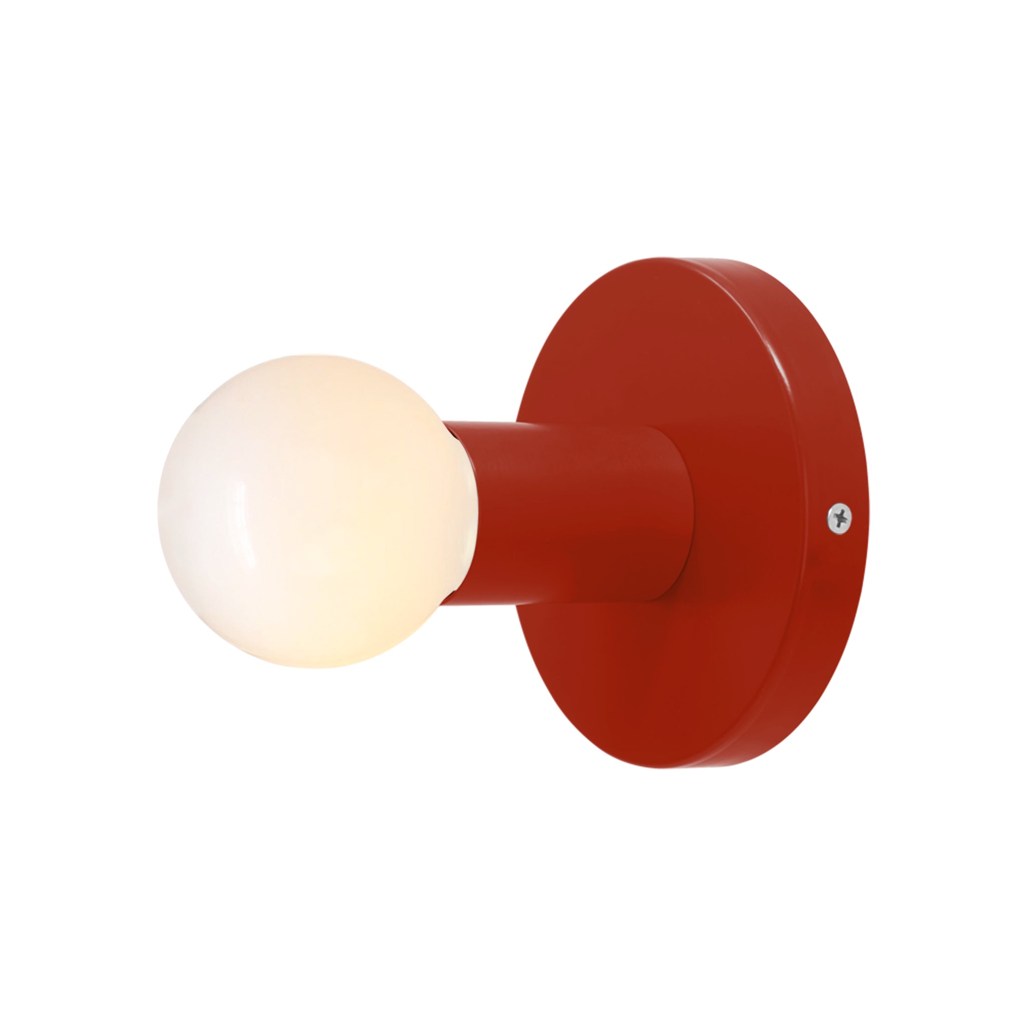 Nickel and riding hood red color Twink sconce Dutton Brown lighting