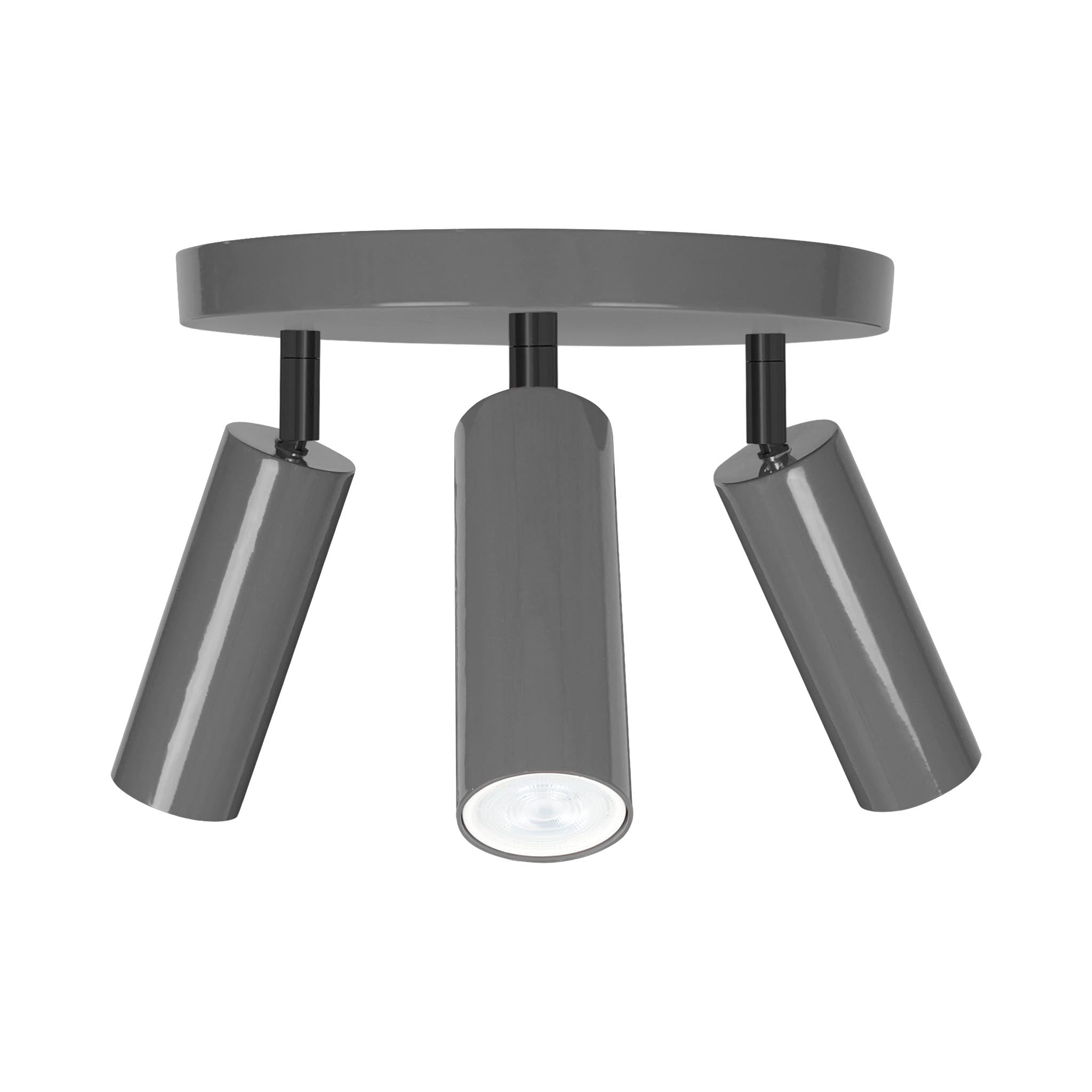 Black and charcoal color Pose flush mount Dutton Brown lighting