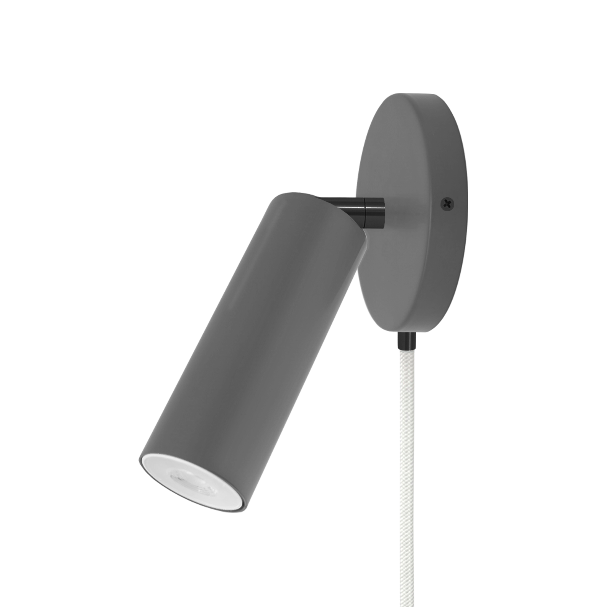 Black and charcoal color Reader plug-in sconce no arm Dutton Brown lighting