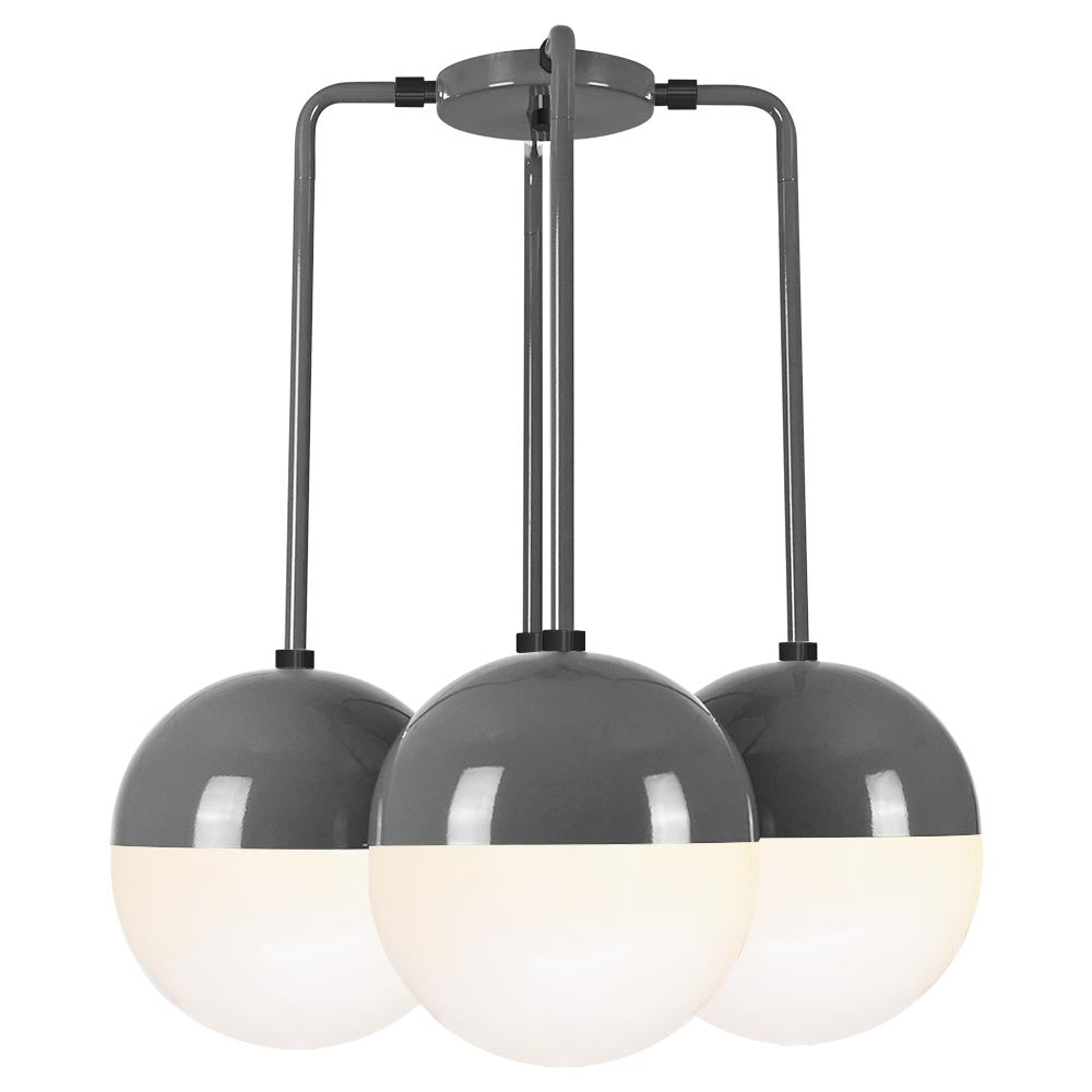 Black and charcoal color Tetra chandelier Dutton Brown lighting