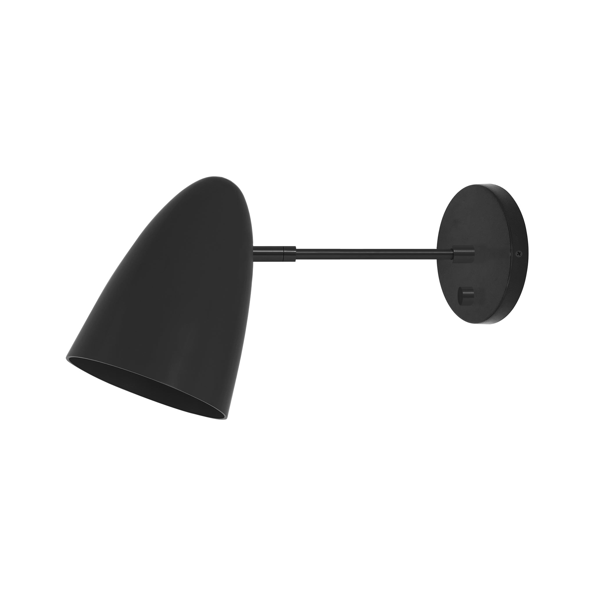 Black and black color Boom sconce 6" arm Dutton Brown lighting