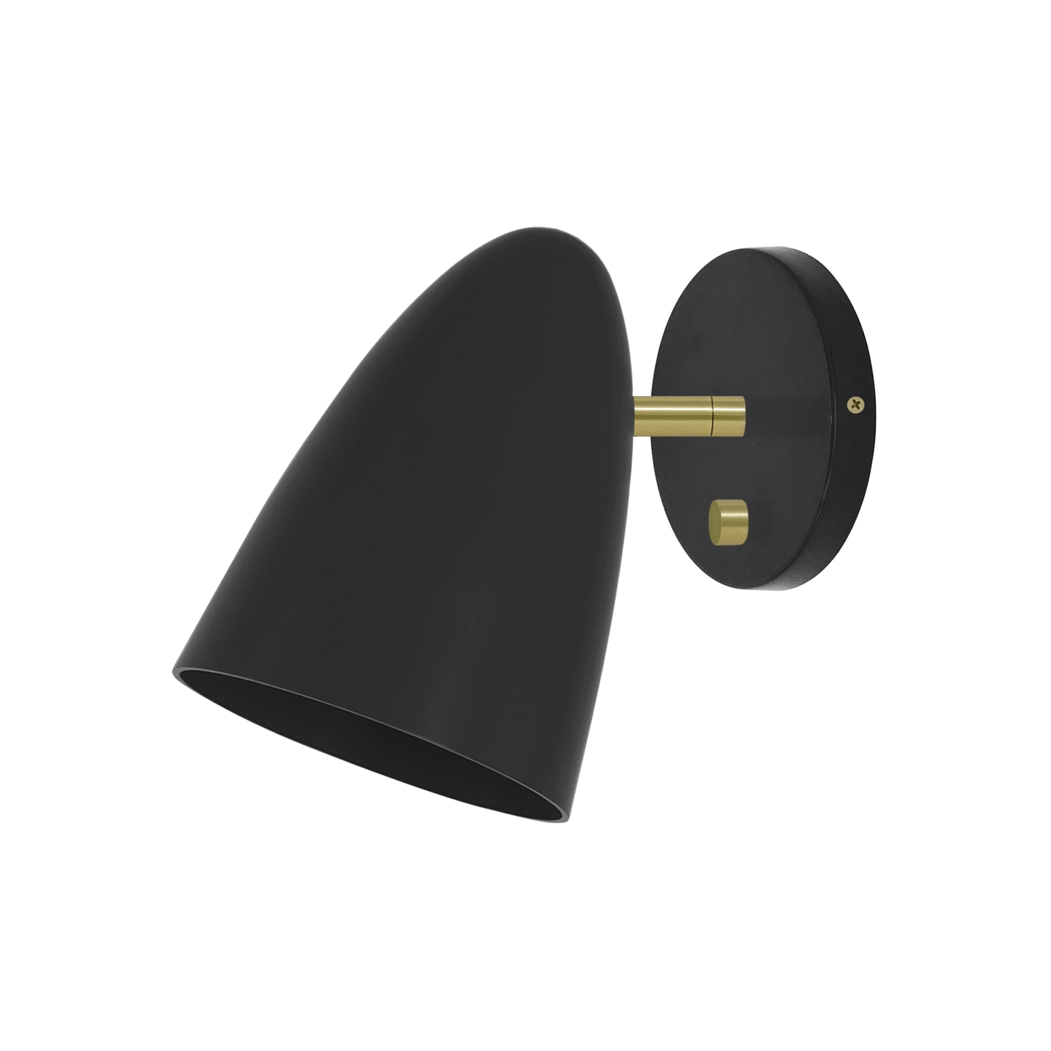 Brass and black color Boom sconce no arm Dutton Brown lighting