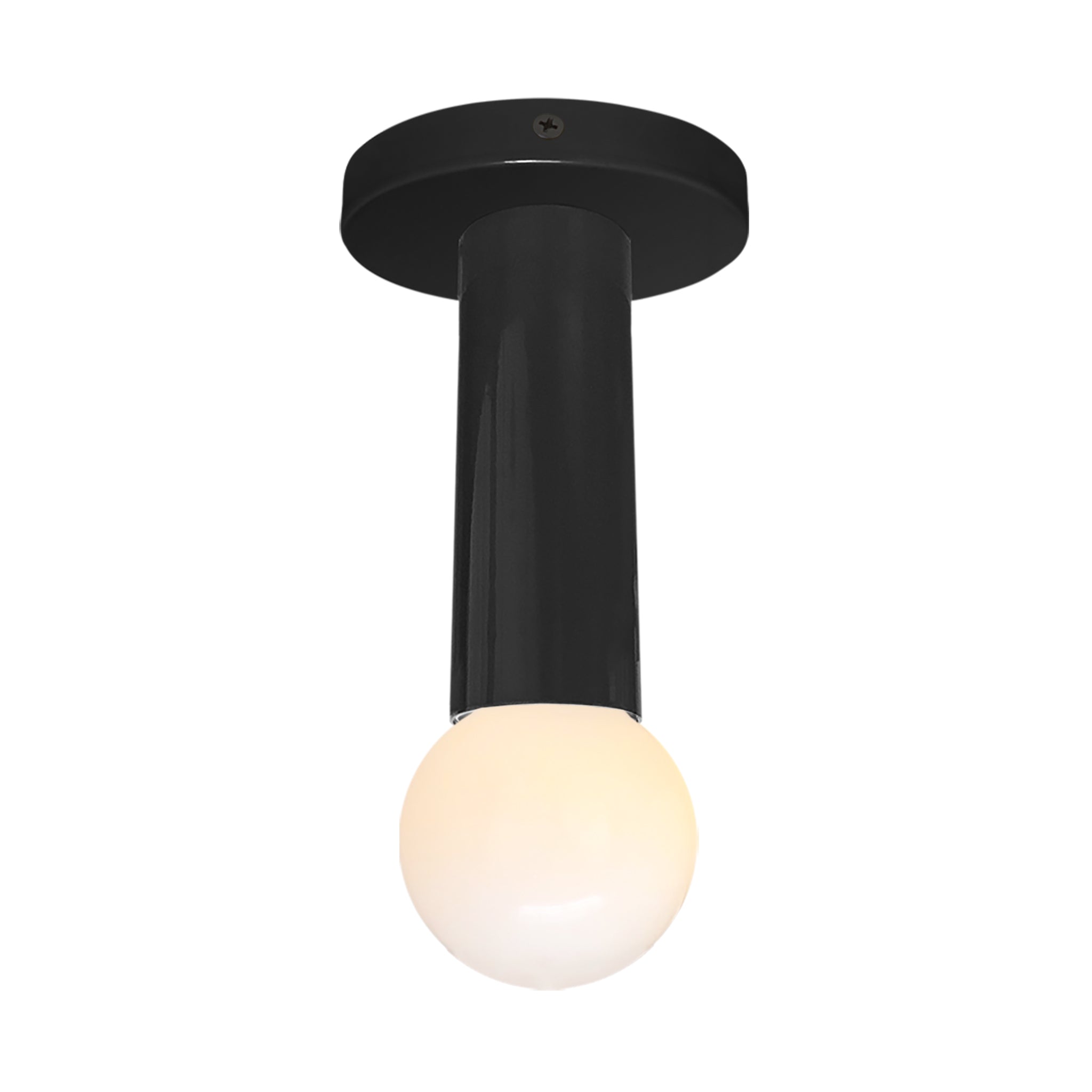 Black and black color Eureka flush mount Dutton Brown lighting