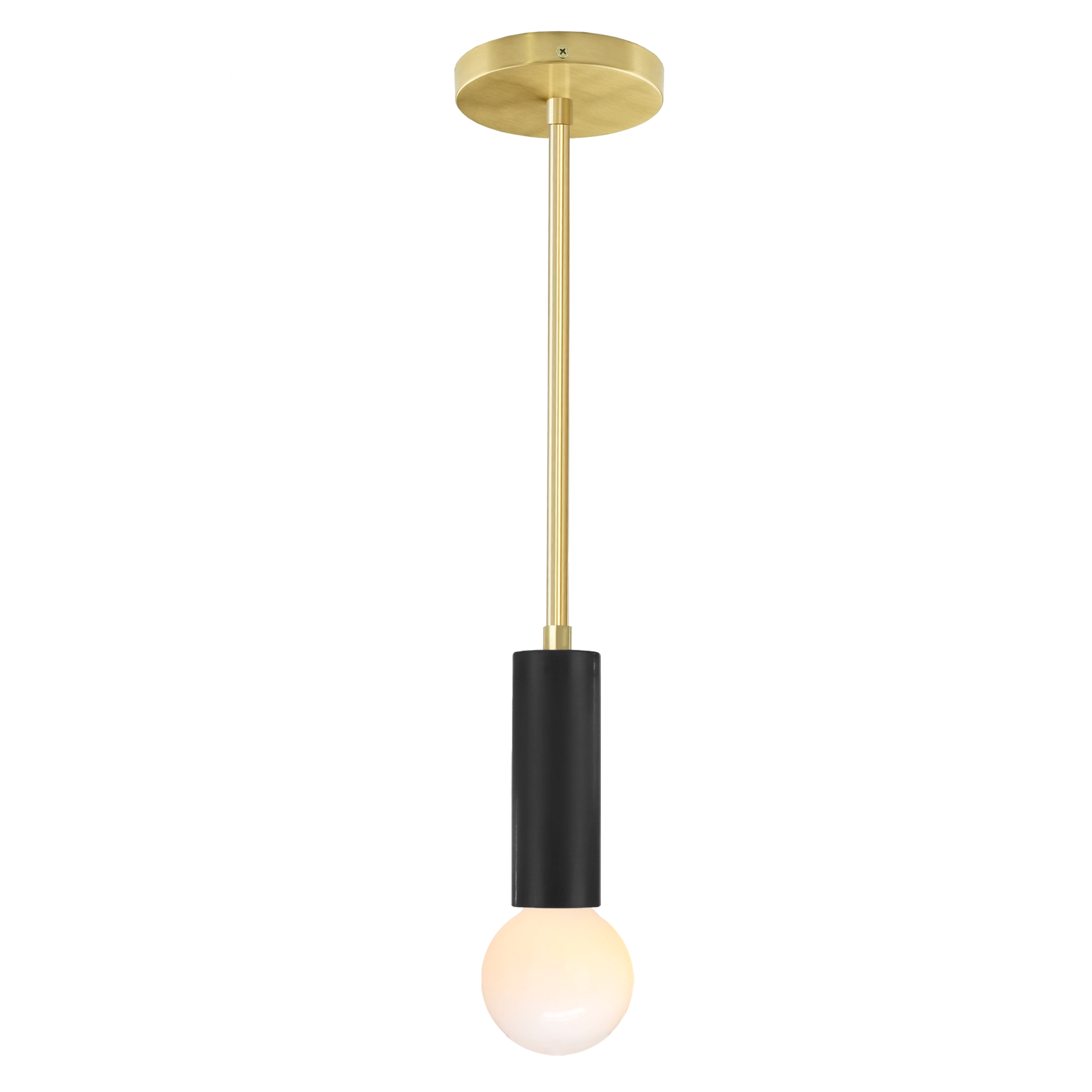Brass and black color Eureka pendant Dutton Brown lighting