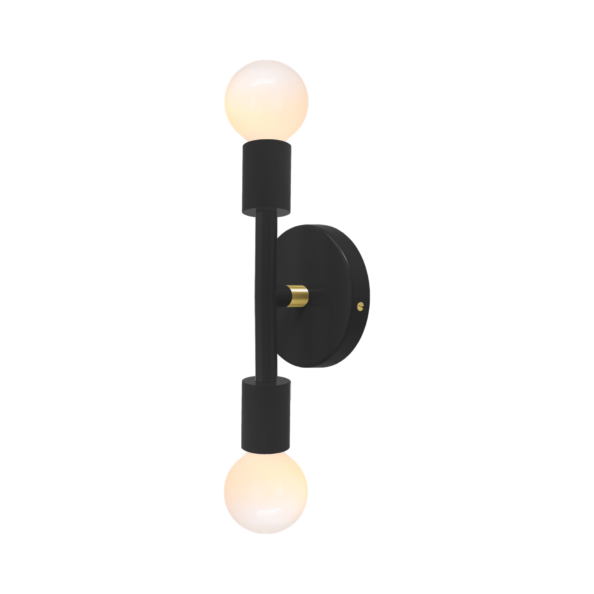 Brass and black color Pilot sconce 11" Dutton Brown lighting