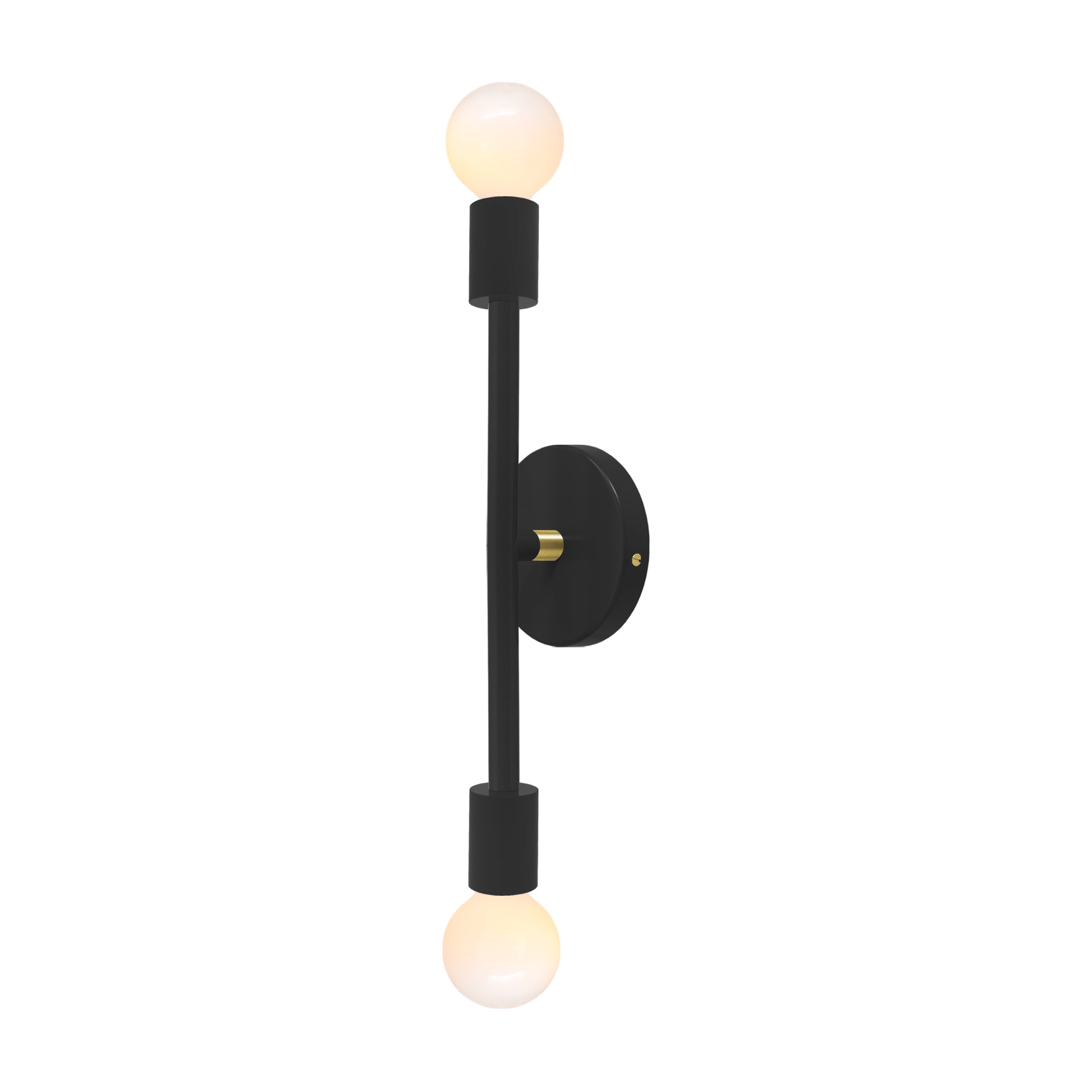 Brass and black color Pilot sconce 17" Dutton Brown lighting