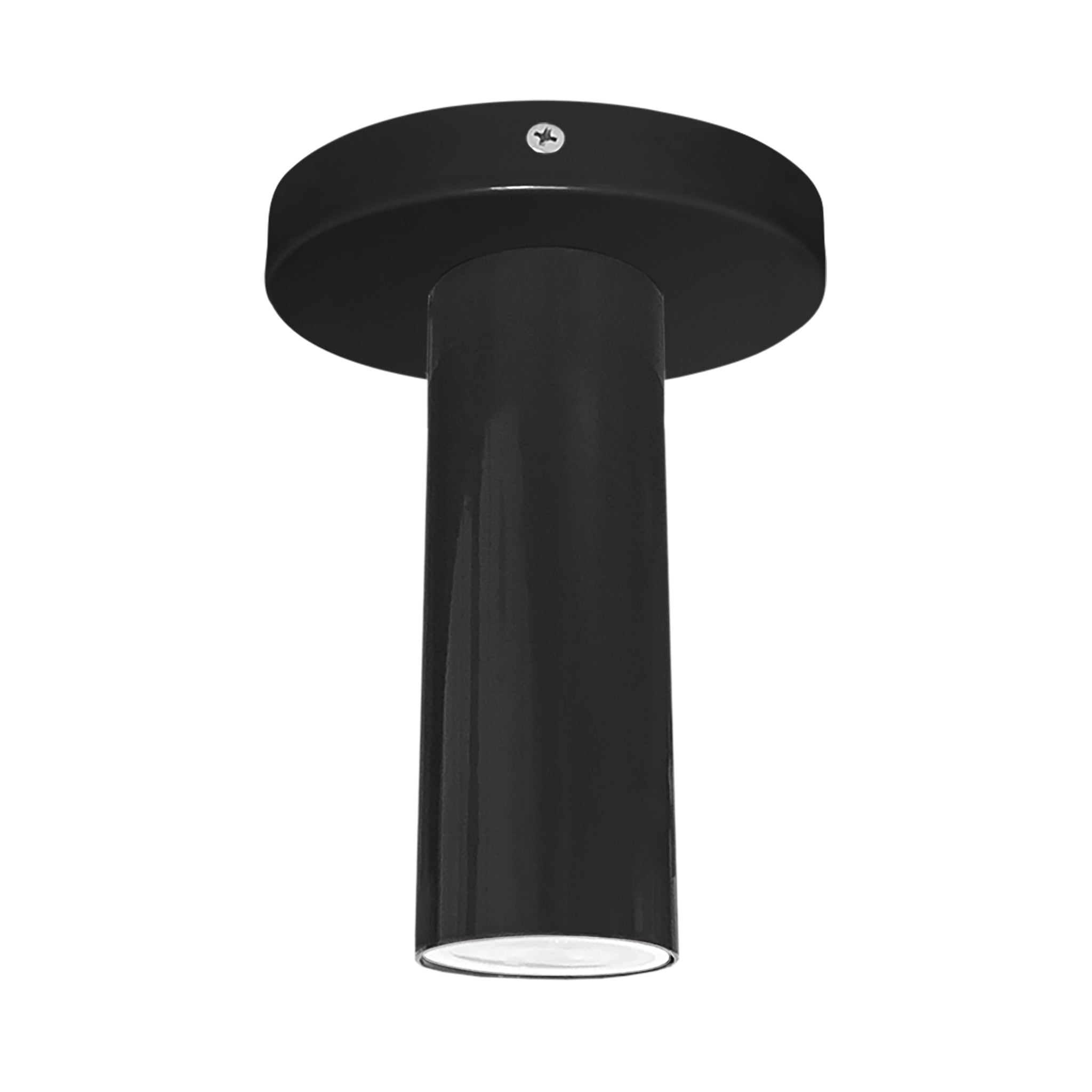 Nickel and black color Reader flush mount Dutton Brown lighting