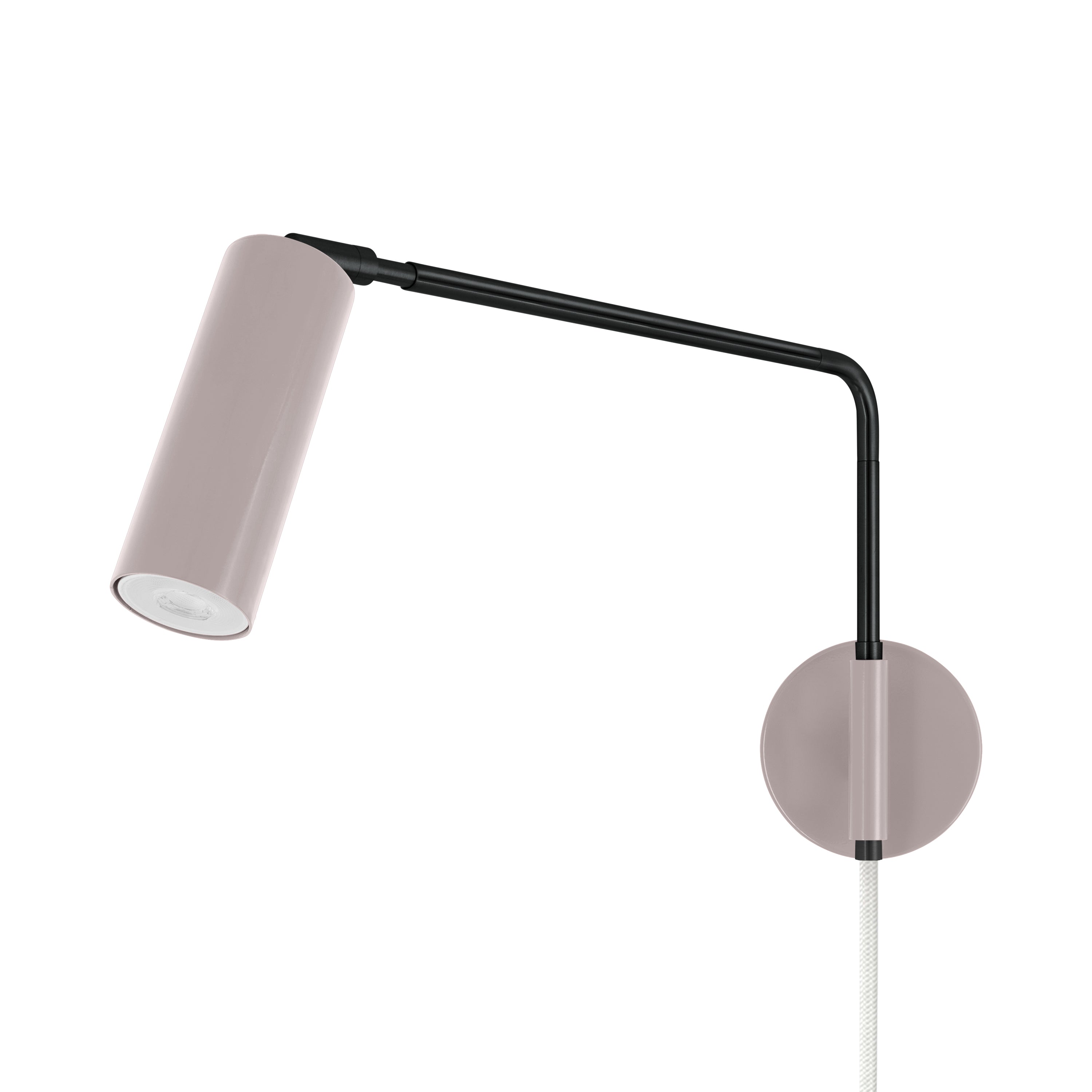 Black and barely color Reader Swing Arm plug-in sconce Dutton Brown lighting