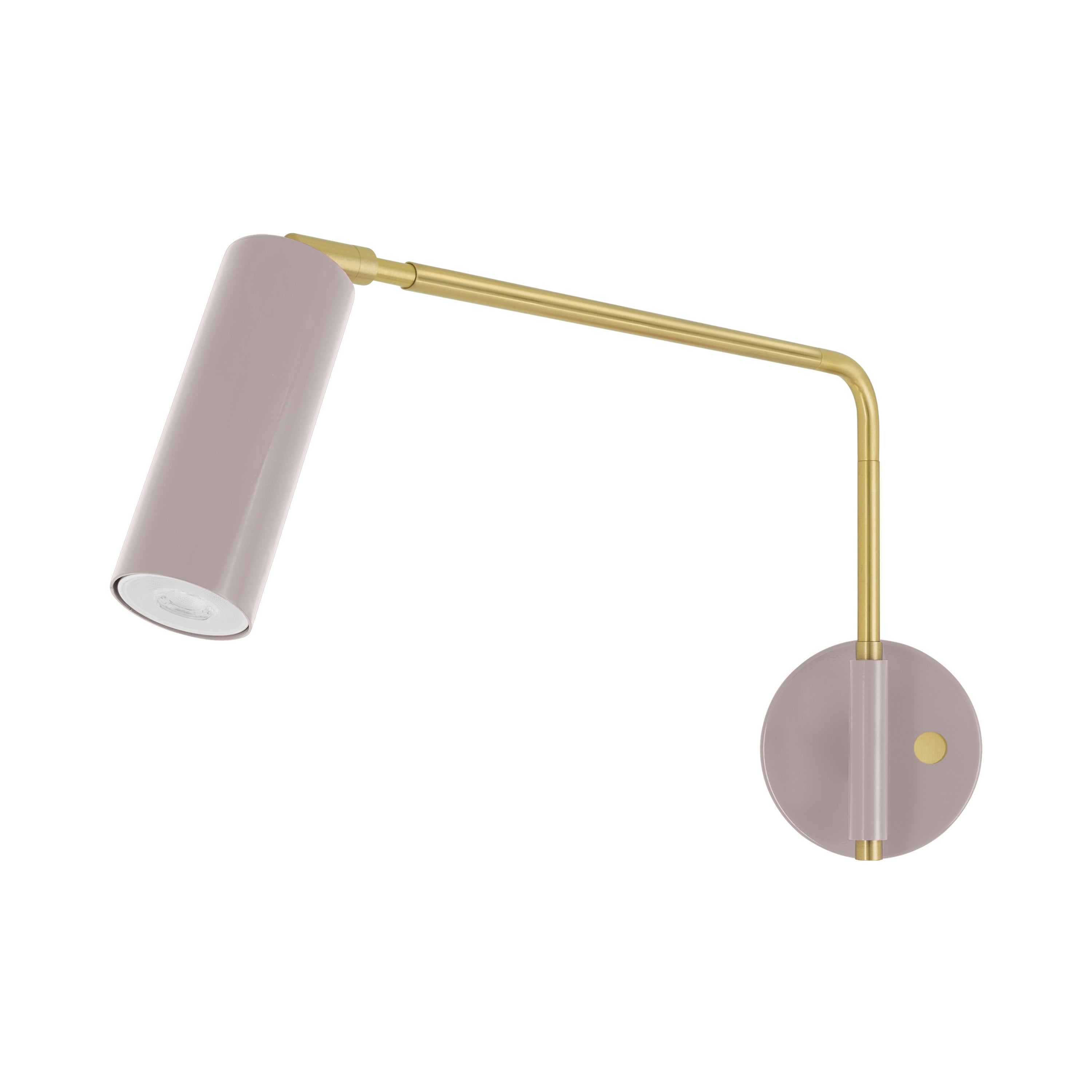 Brass and chalk color Color Reader Swing Arm sconce Dutton Brown lighting