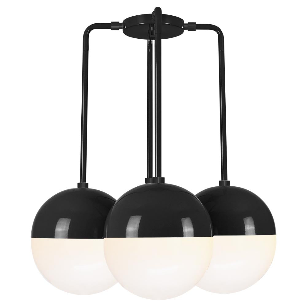 Black and black color Tetra chandelier Dutton Brown lighting