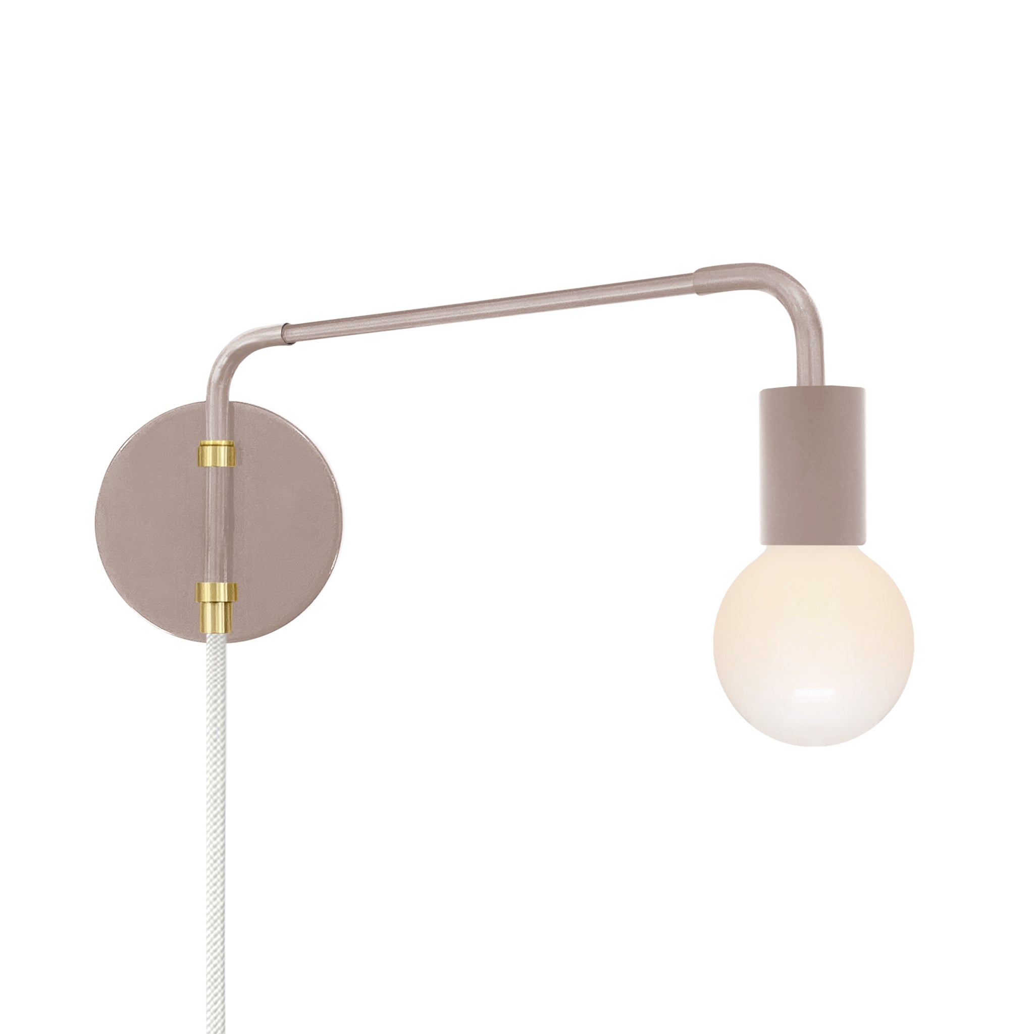 Brass and barely color Sway plug-in sconce Dutton Brown lighting