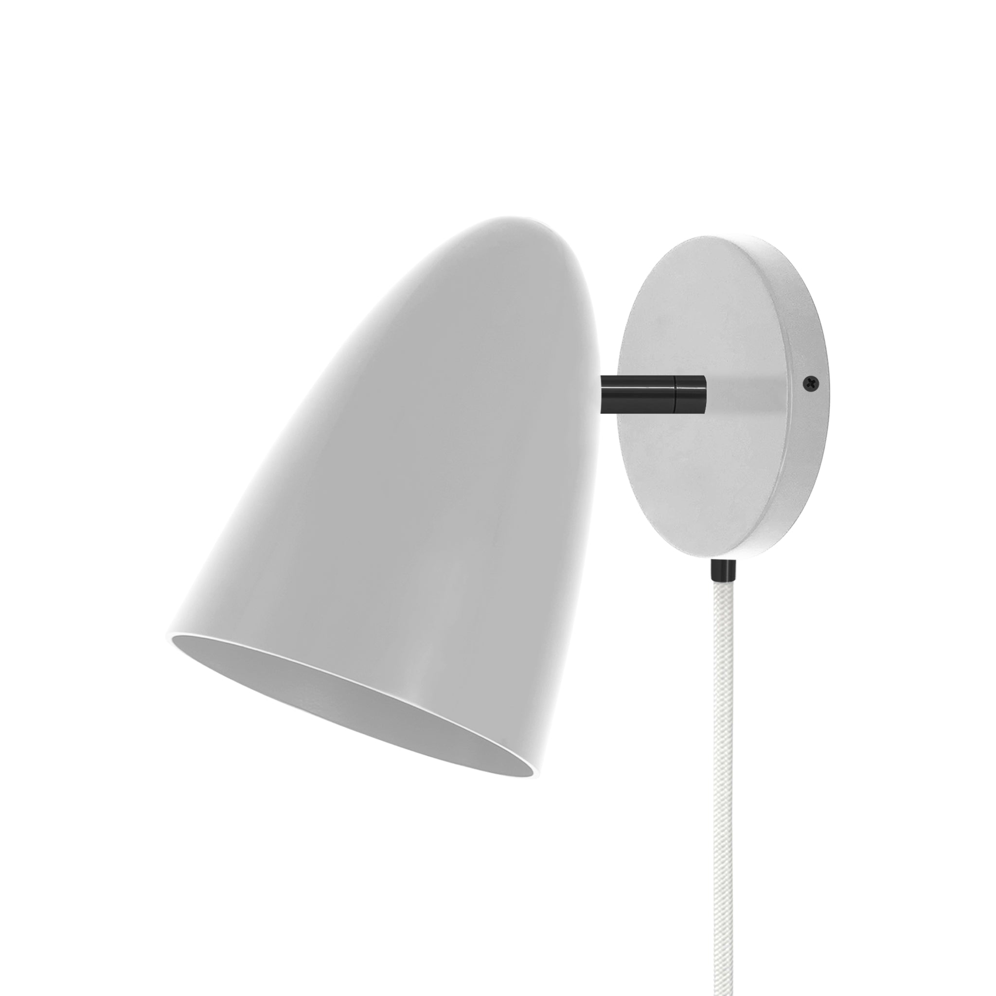 Black and barely color Boom plug-in sconce no arm Dutton Brown lighting