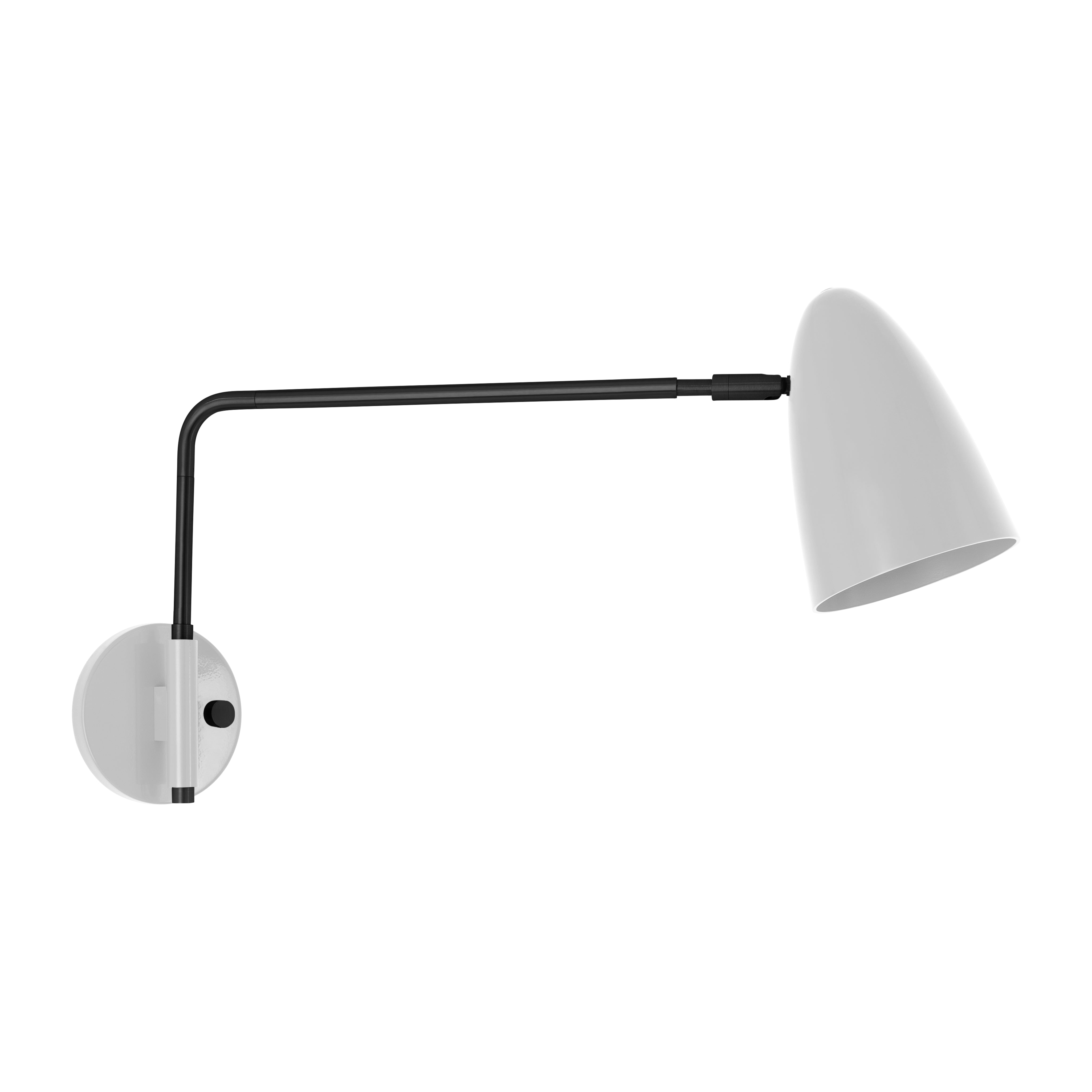 Black and chalk color Boom Swing Arm sconce Dutton Brown lighting