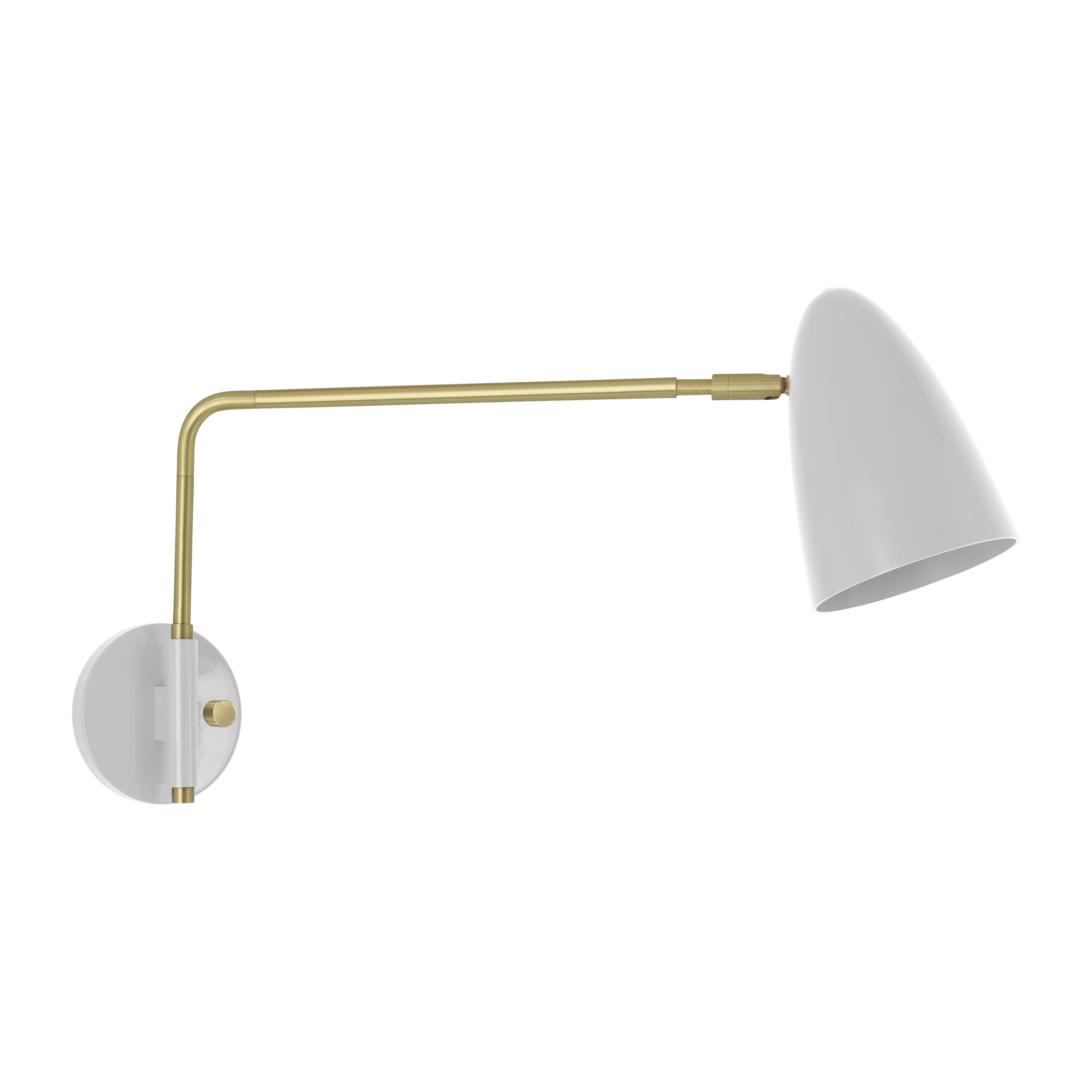 Brass and chalk color Boom Swing Arm sconce Dutton Brown lighting