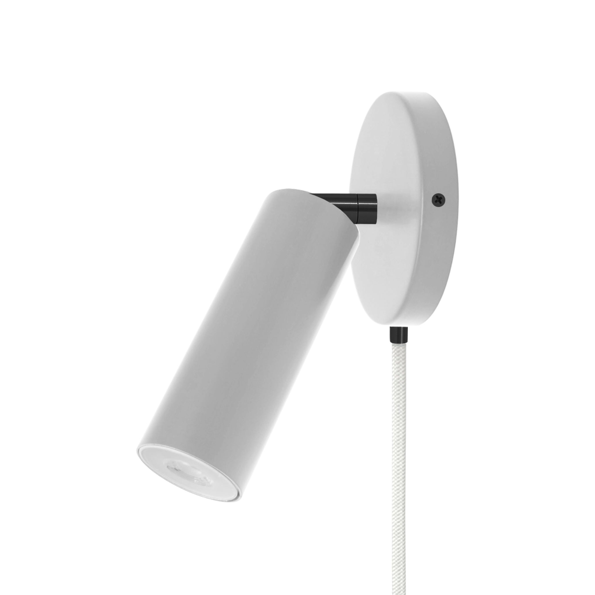 Black and chalk color Reader plug-in sconce no arm Dutton Brown lighting