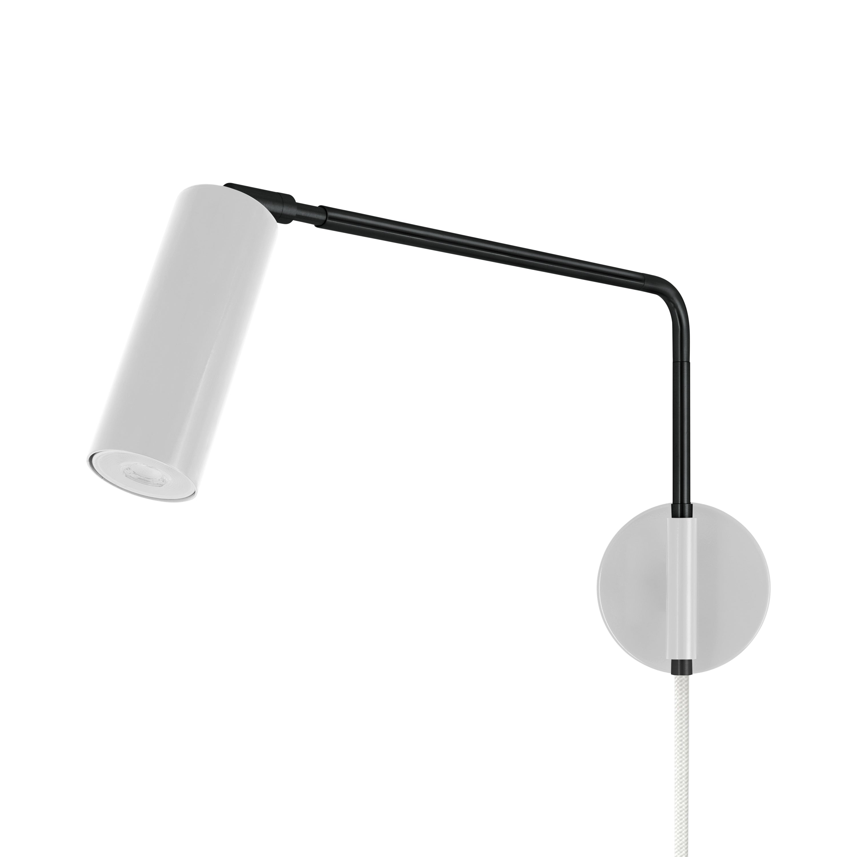 Black and chalk color Reader Swing Arm plug-in sconce Dutton Brown lighting