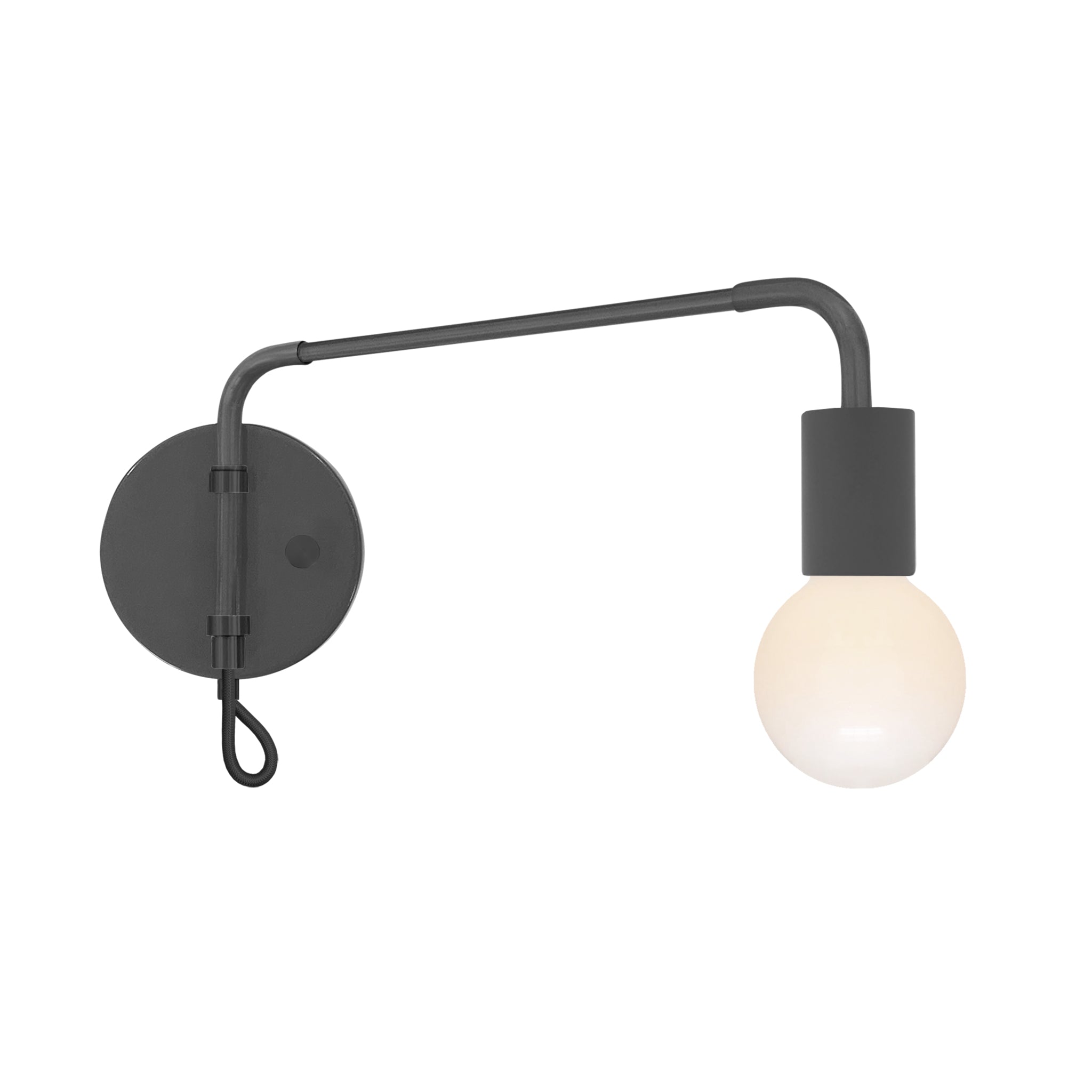 Black and charcoal color Sway sconce Dutton Brown lighting