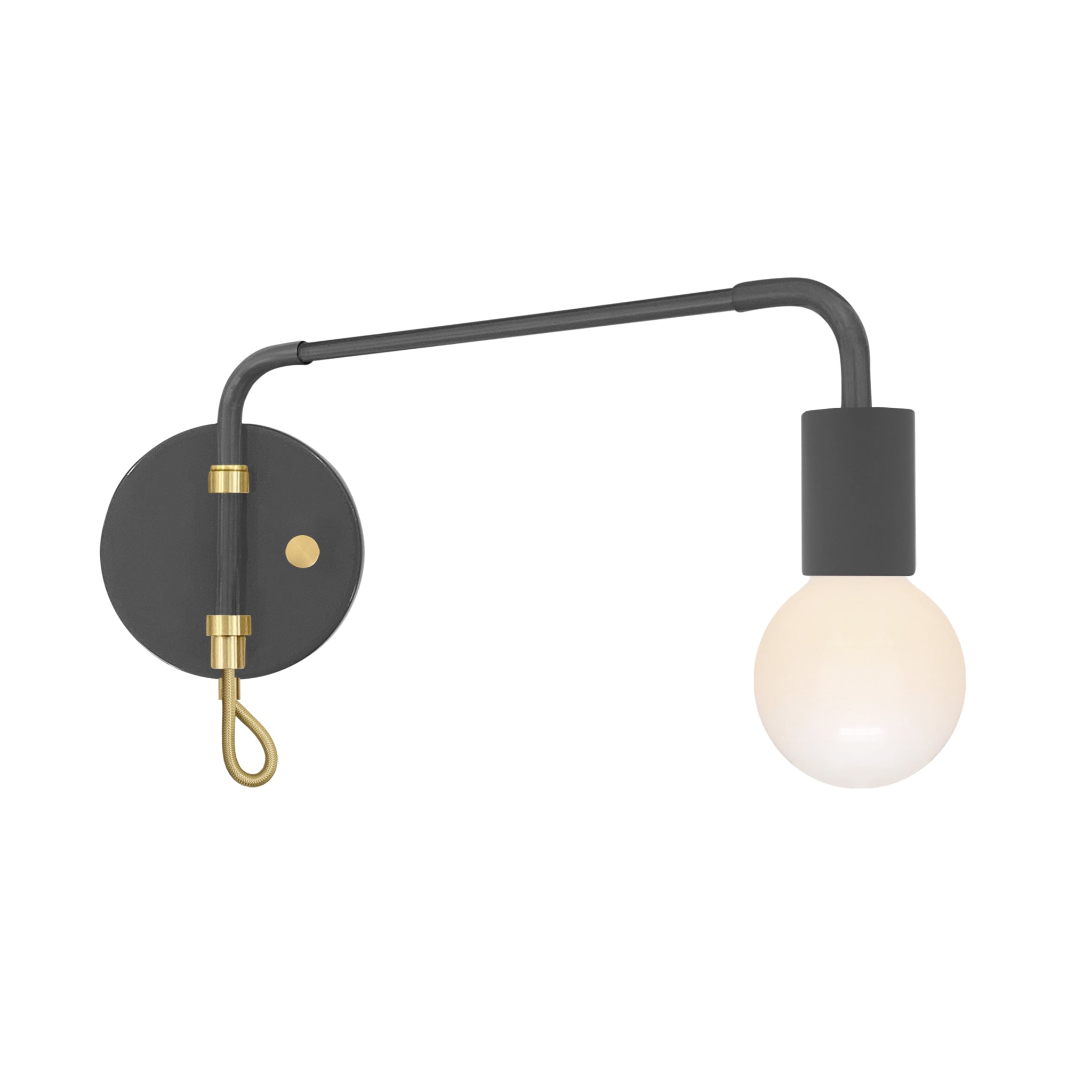 Brass and charcoal color Sway sconce Dutton Brown lighting