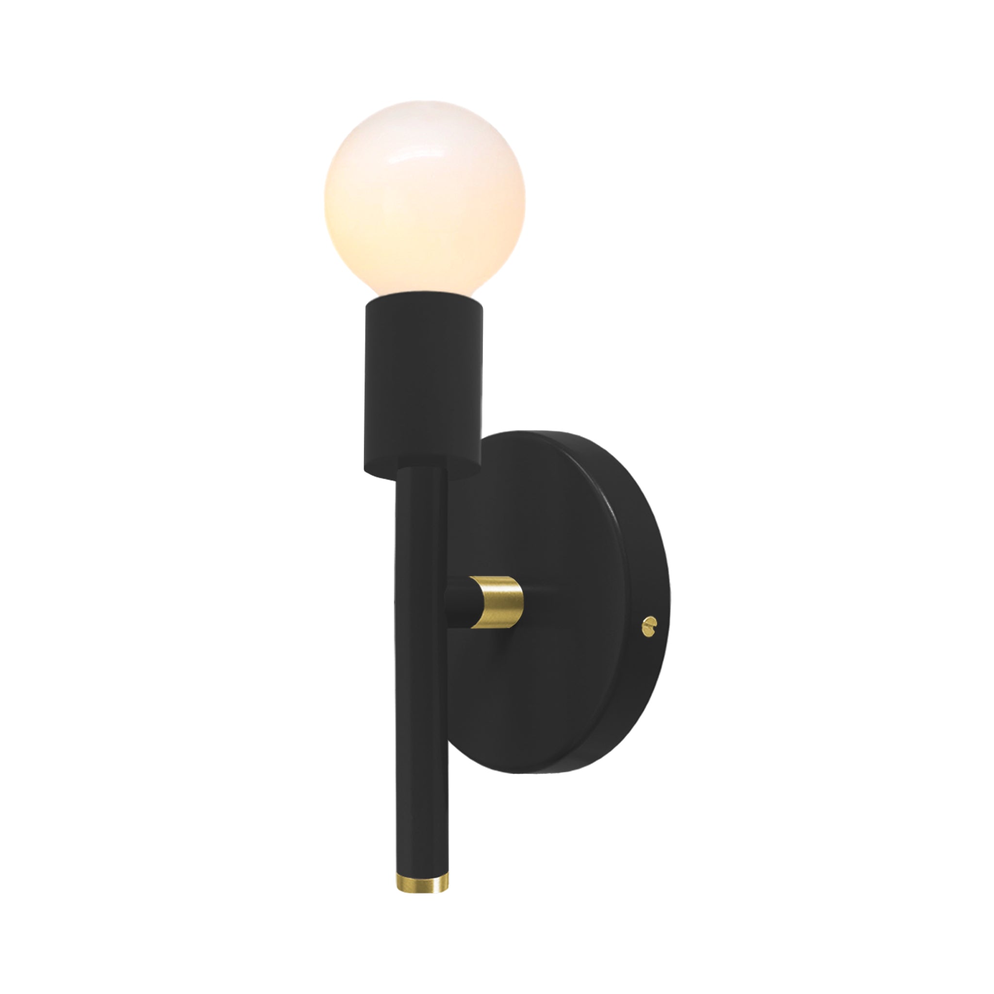 Brass and black color Major sconce 9" Dutton Brown lighting