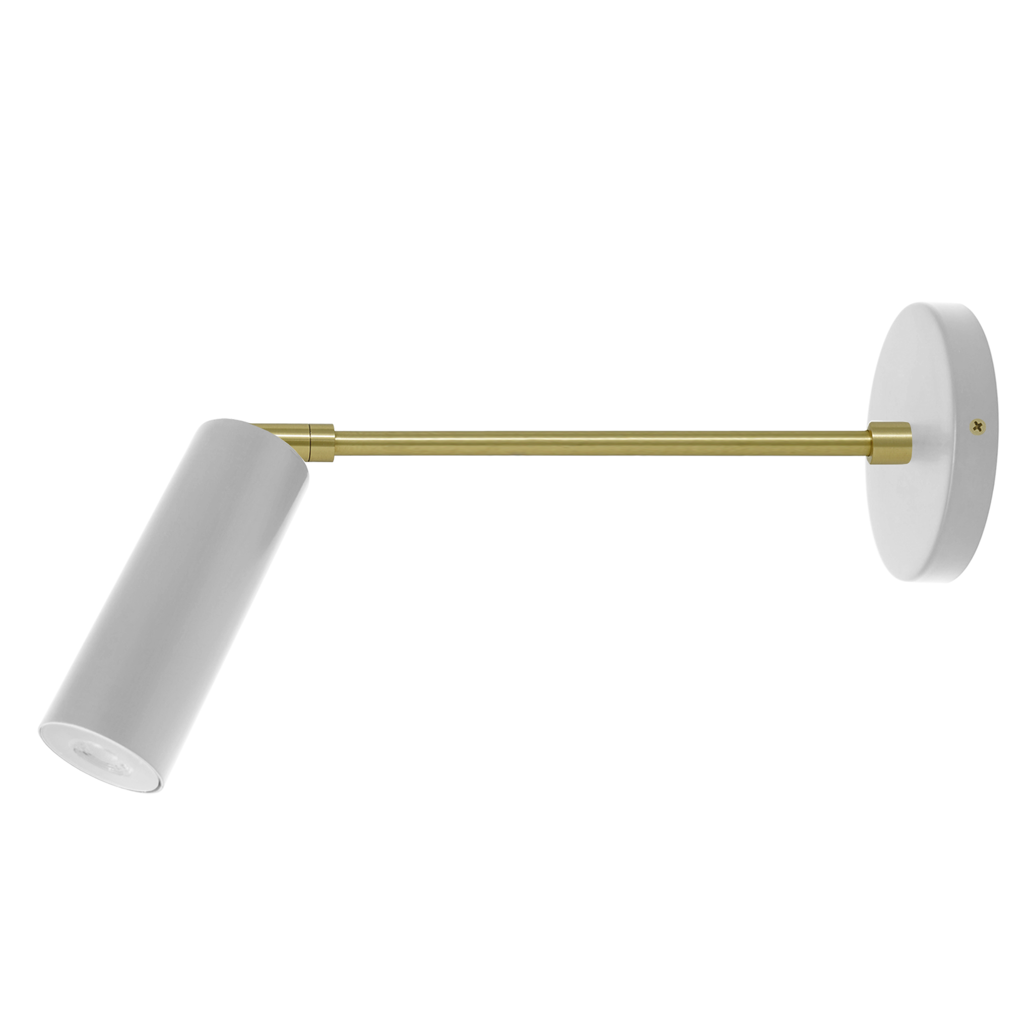 Brass and chalk color Reader sconce 10" arm Dutton Brown lighting