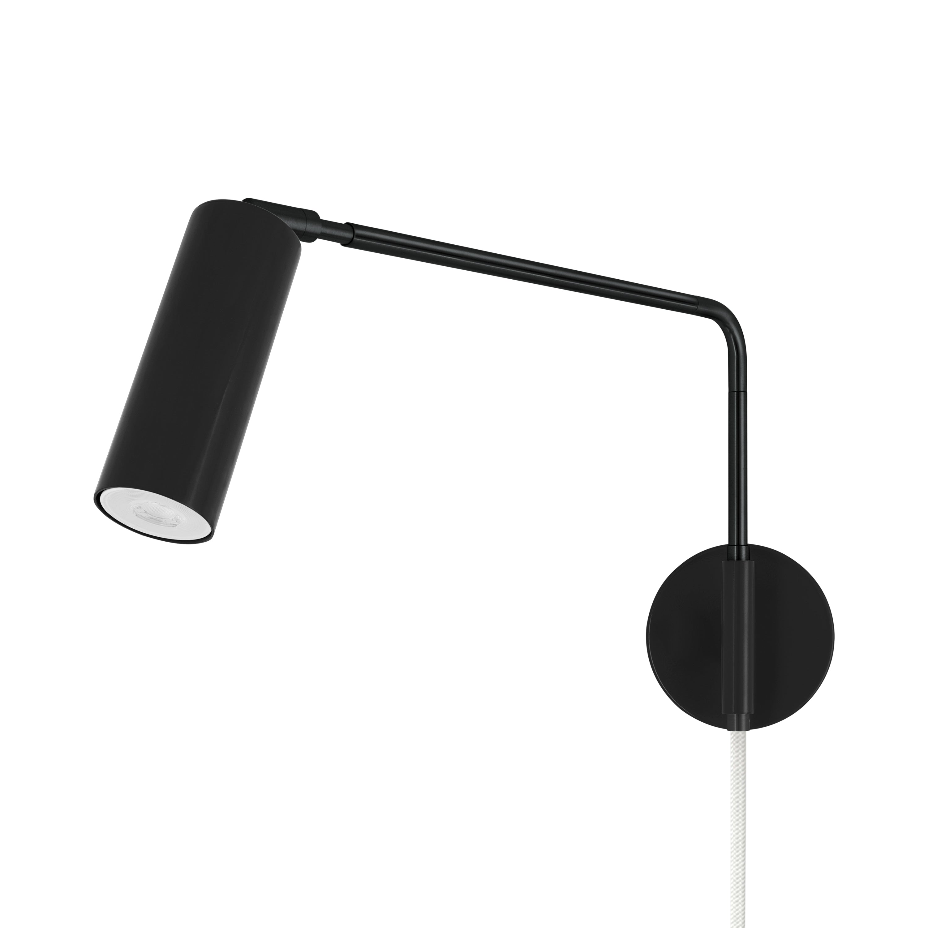 Black and black color Reader Swing Arm plug-in sconce Dutton Brown lighting