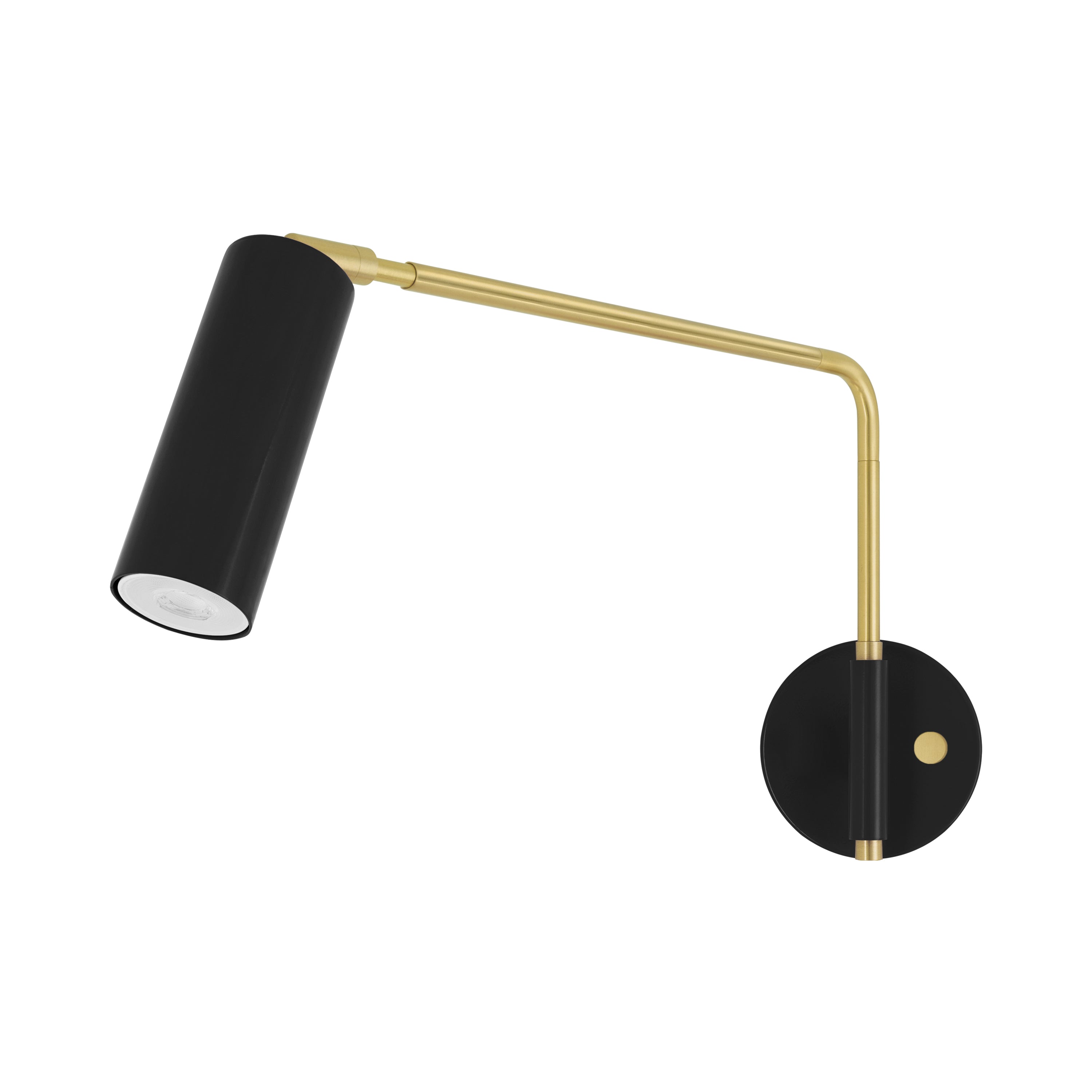 Brass and black color Color Reader Swing Arm sconce Dutton Brown lighting