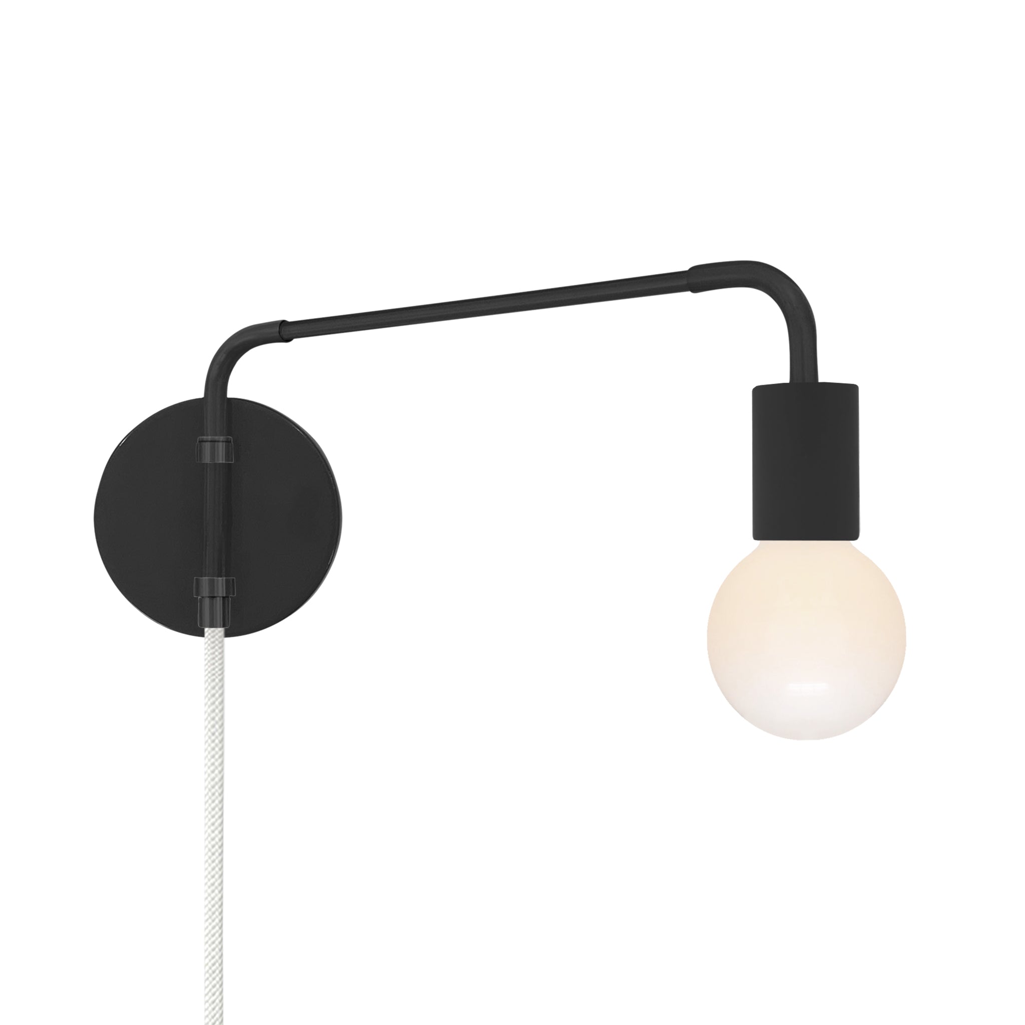Black and black color Sway plug-in sconce Dutton Brown lighting