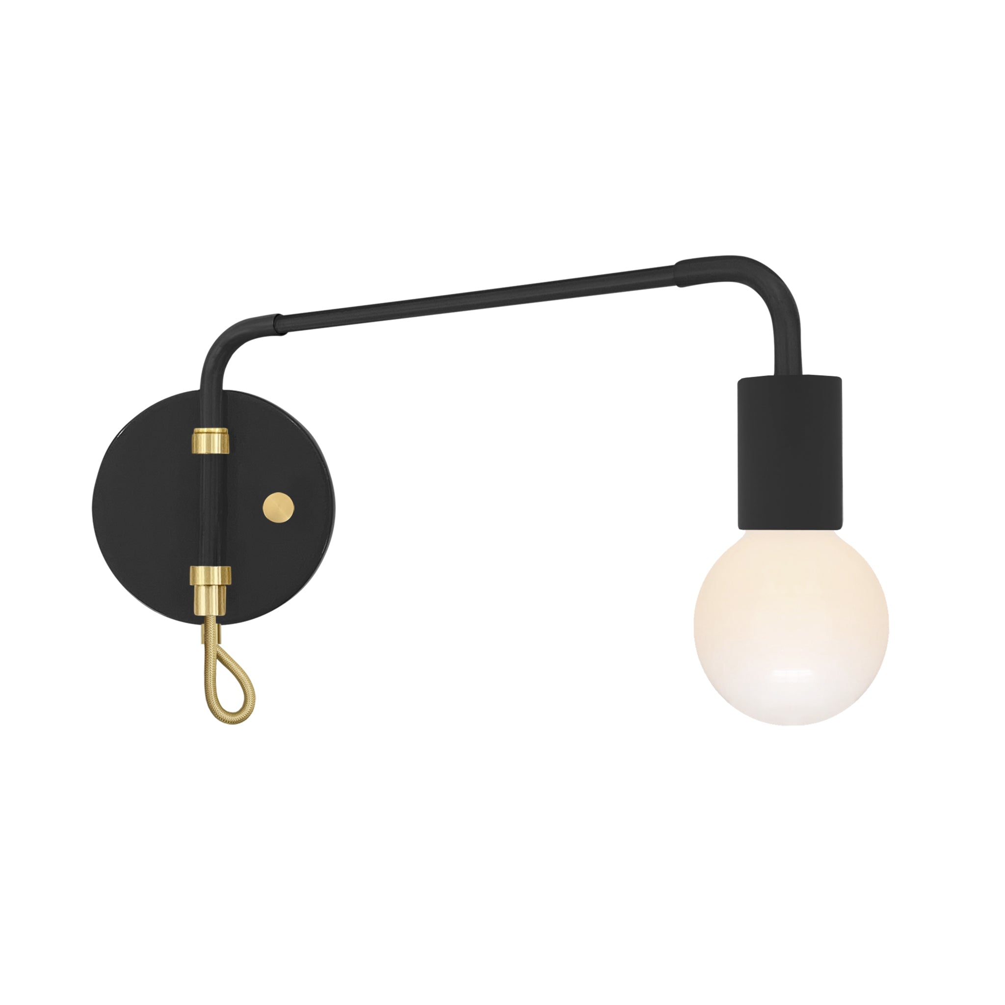 Brass and black color Sway sconce Dutton Brown lighting
