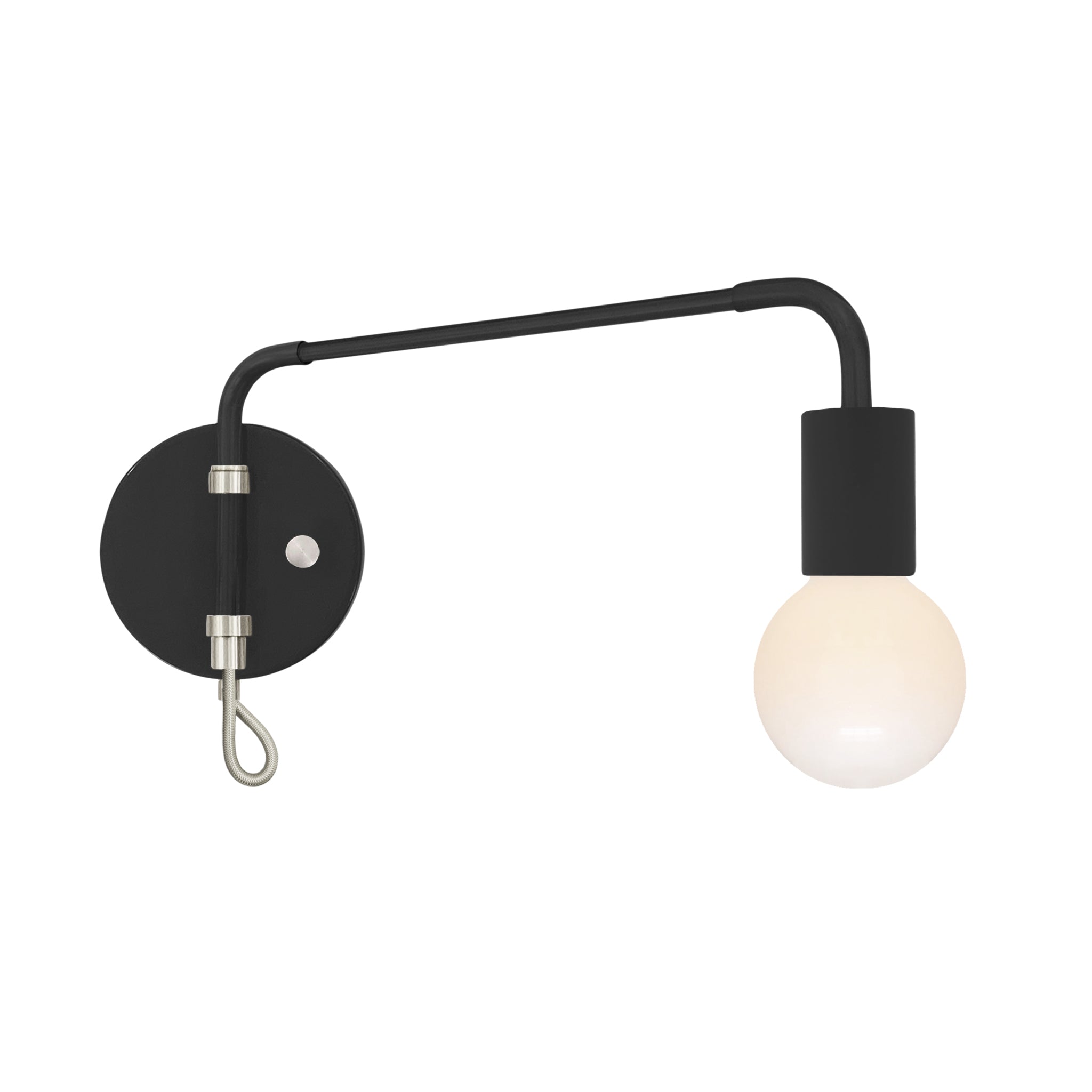Nickel and black color Sway sconce Dutton Brown lighting