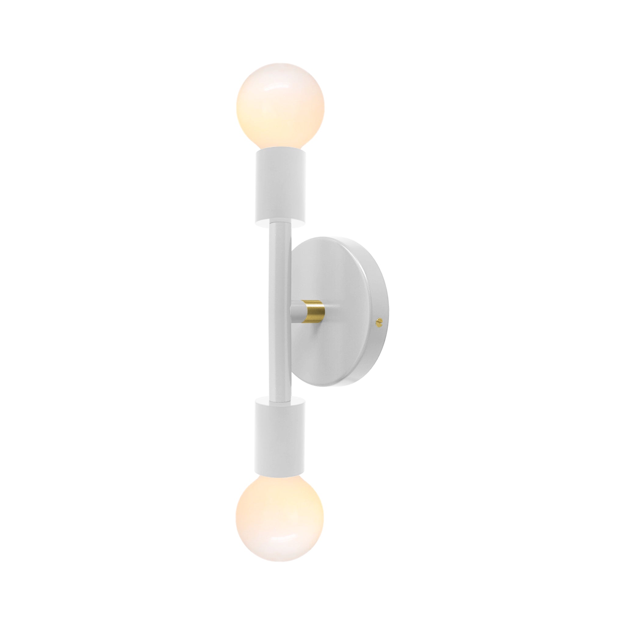 Brass and chalk color Pilot sconce 11" Dutton Brown lighting