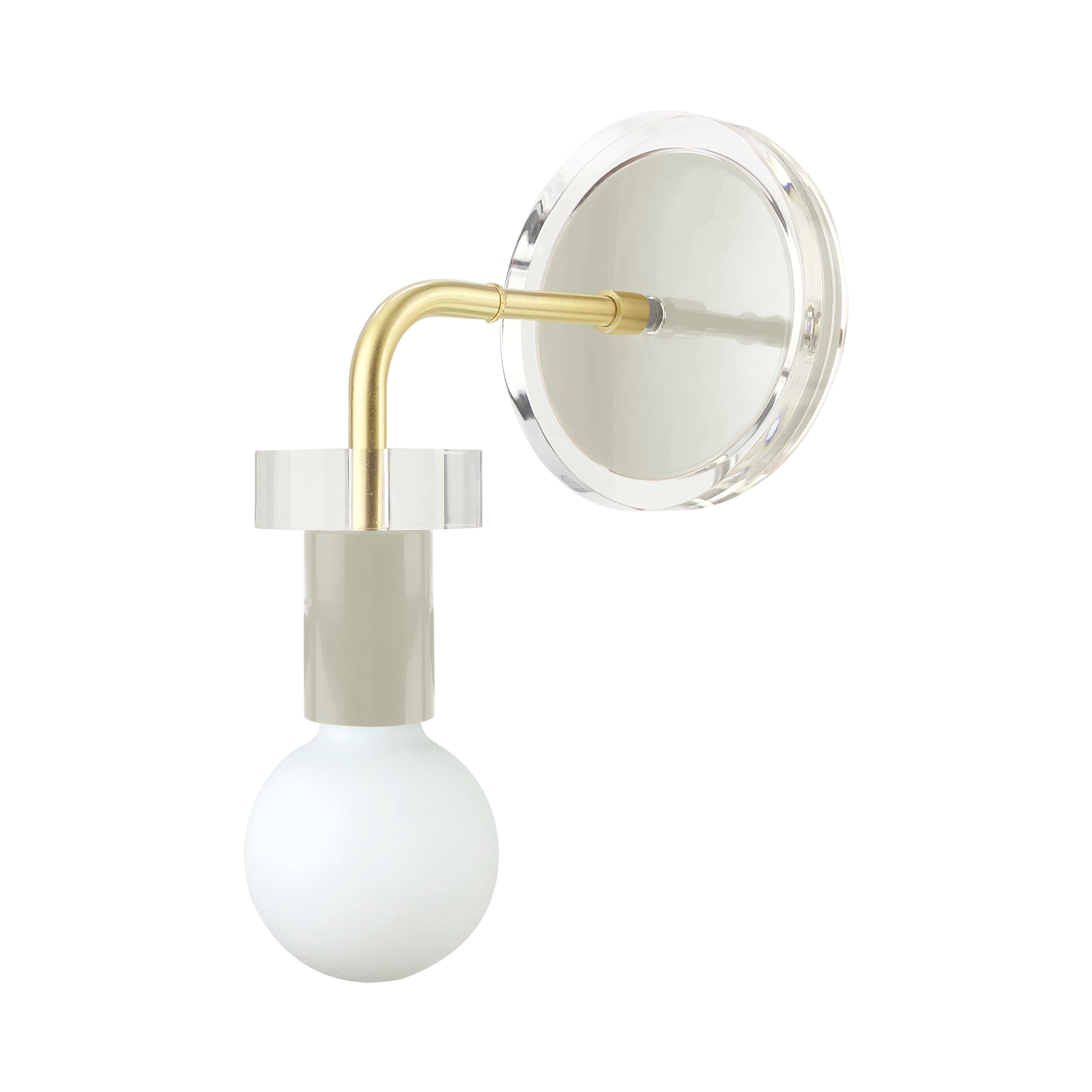 Brass and bone color Adore sconce Dutton Brown lighting