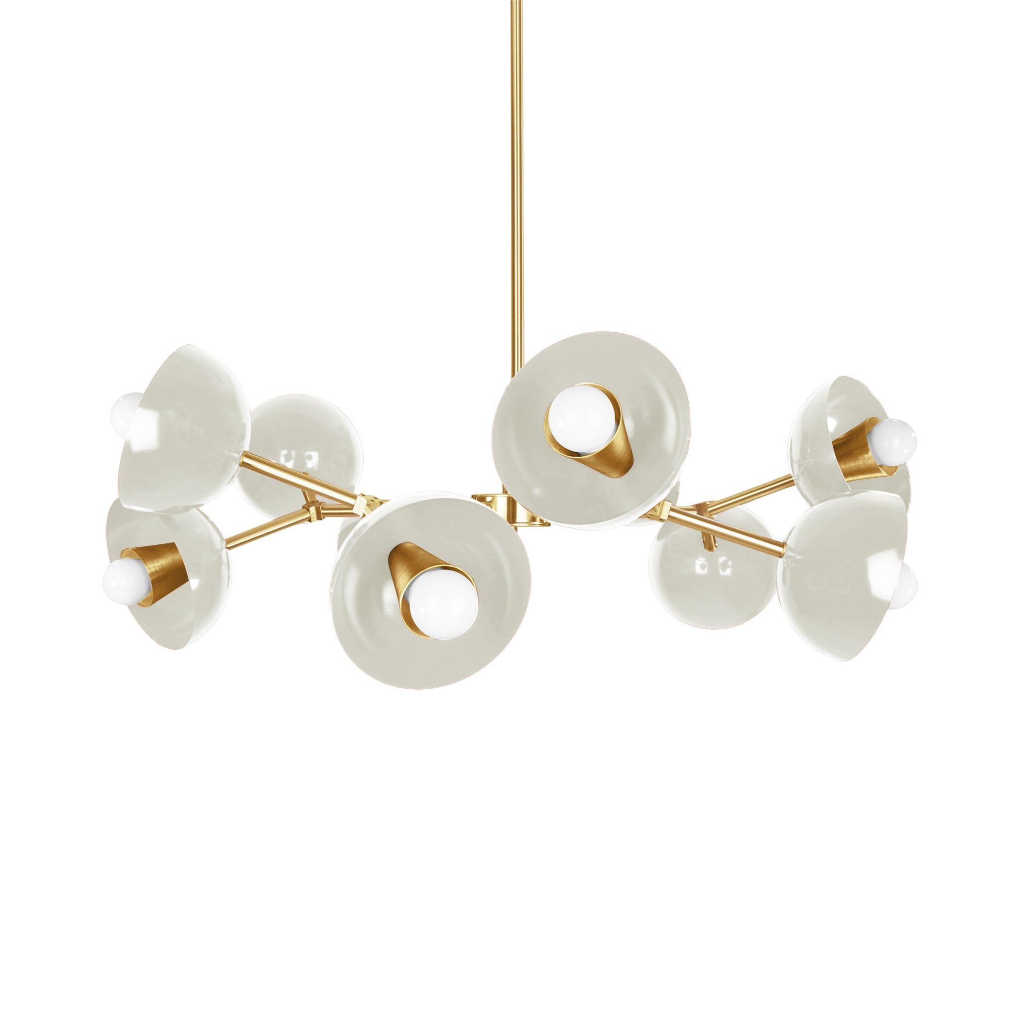 Brass and bone color Alegria chandelier 30" Dutton Brown lighting