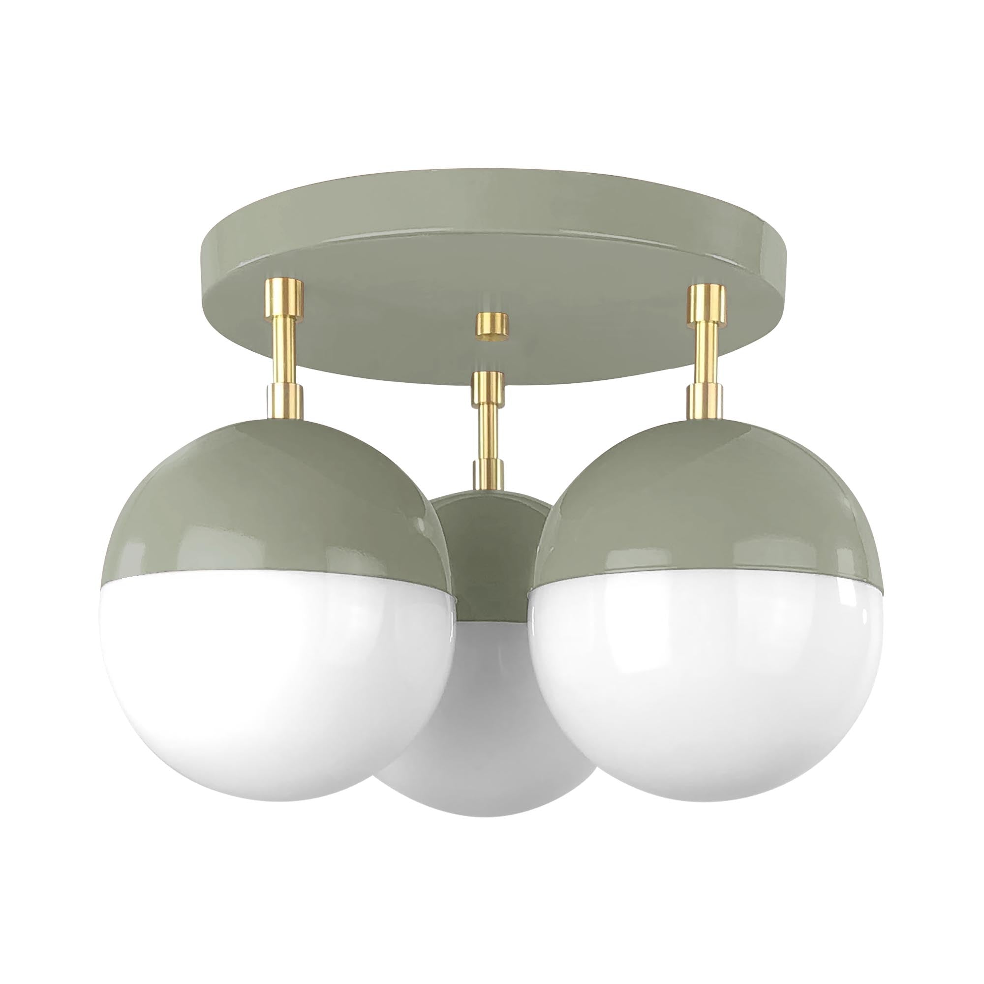 Brass and spa color Ballsy flush mount Dutton Brown lighting