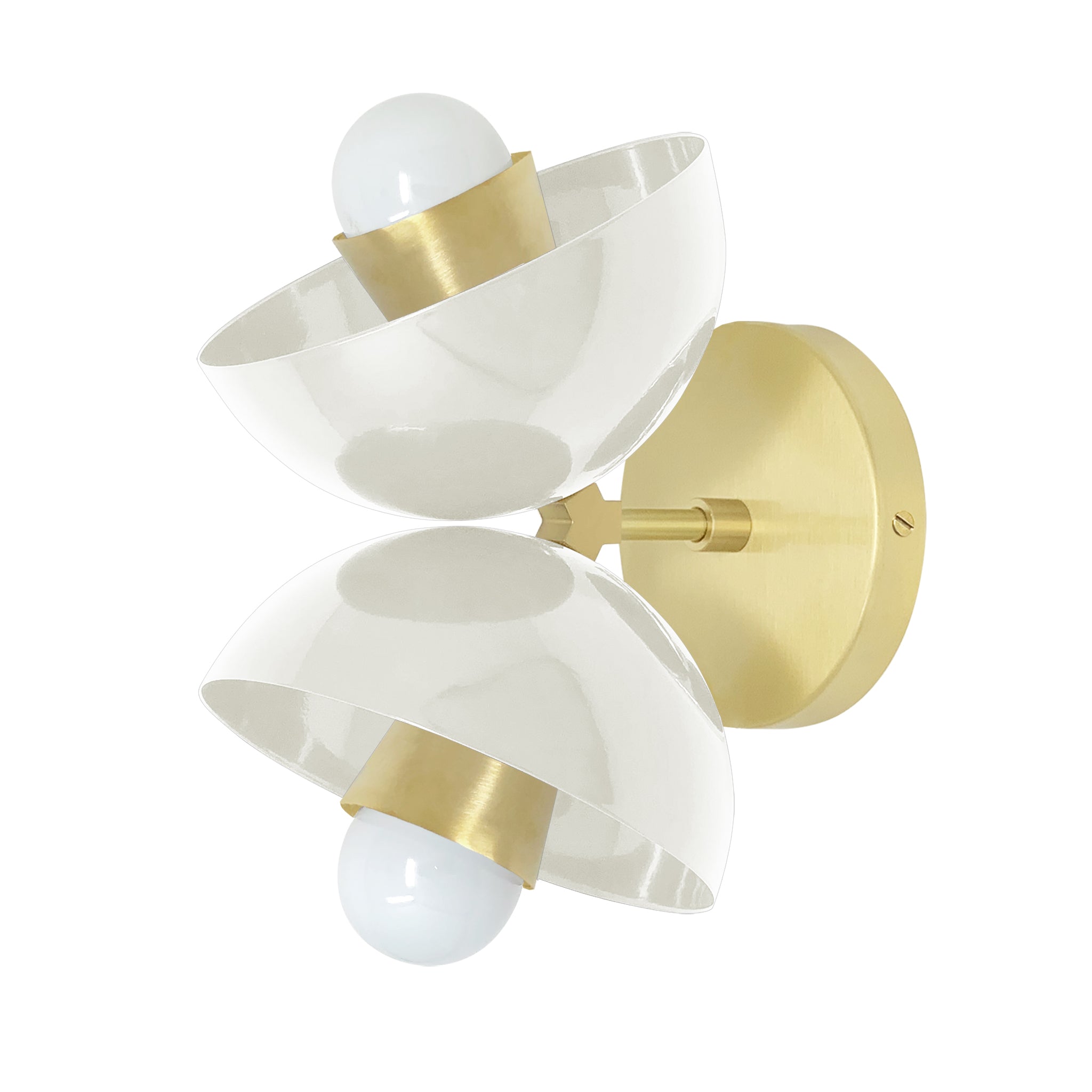 Brass and bone color Beso sconce Dutton Brown lighting