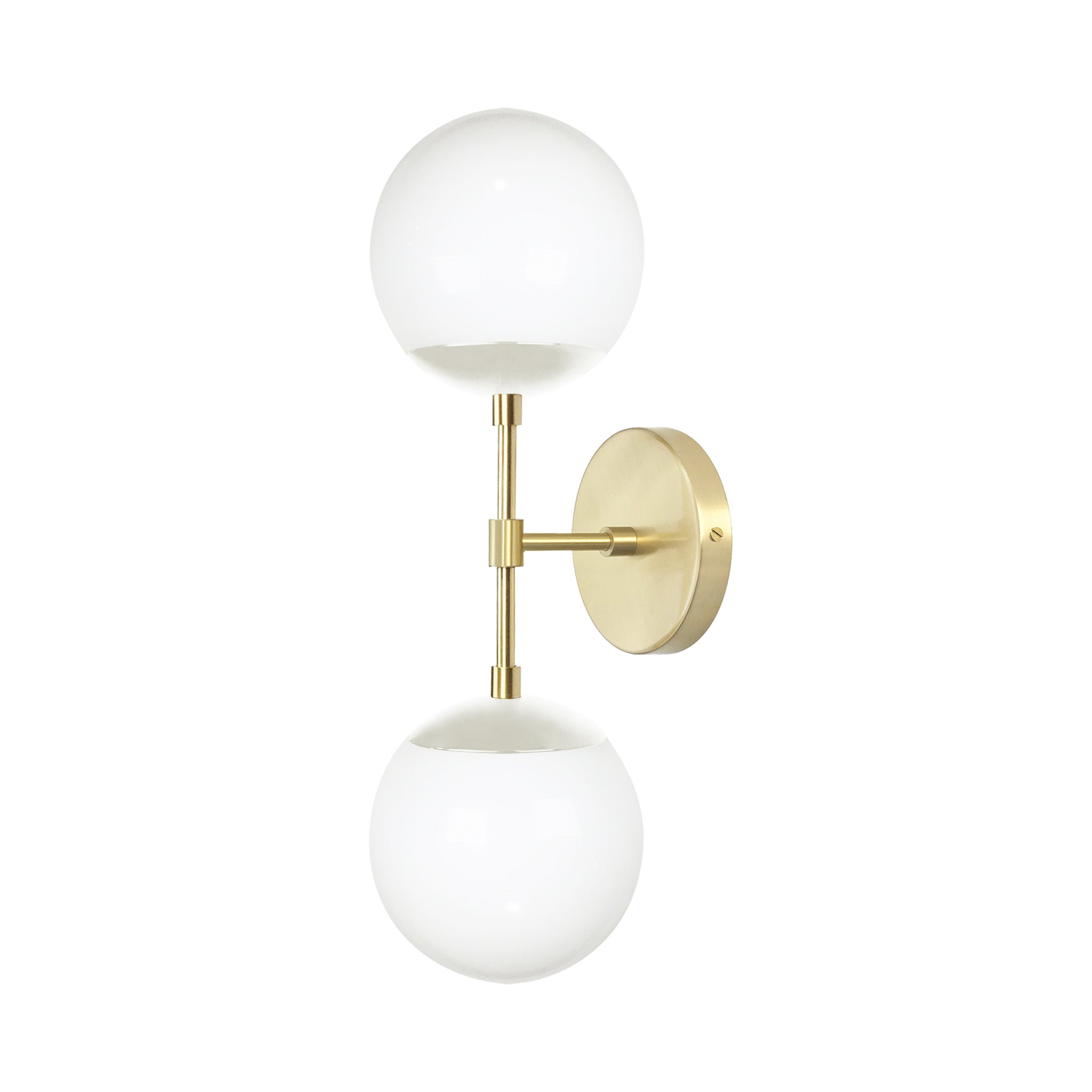 Brass and bone color Cap Double sconce 6" Dutton Brown lighting