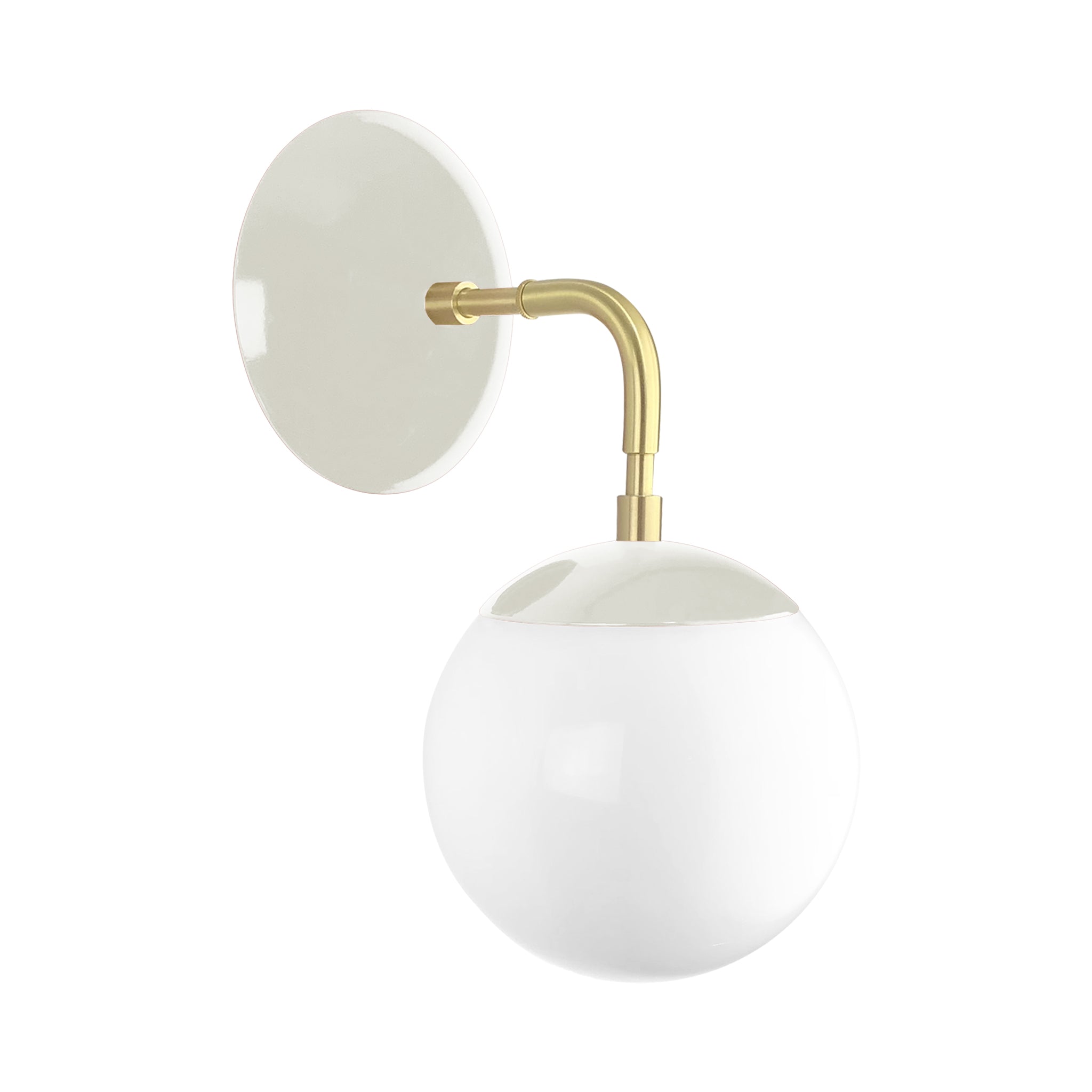 Brass and bone color Cap sconce 6" Dutton Brown lighting