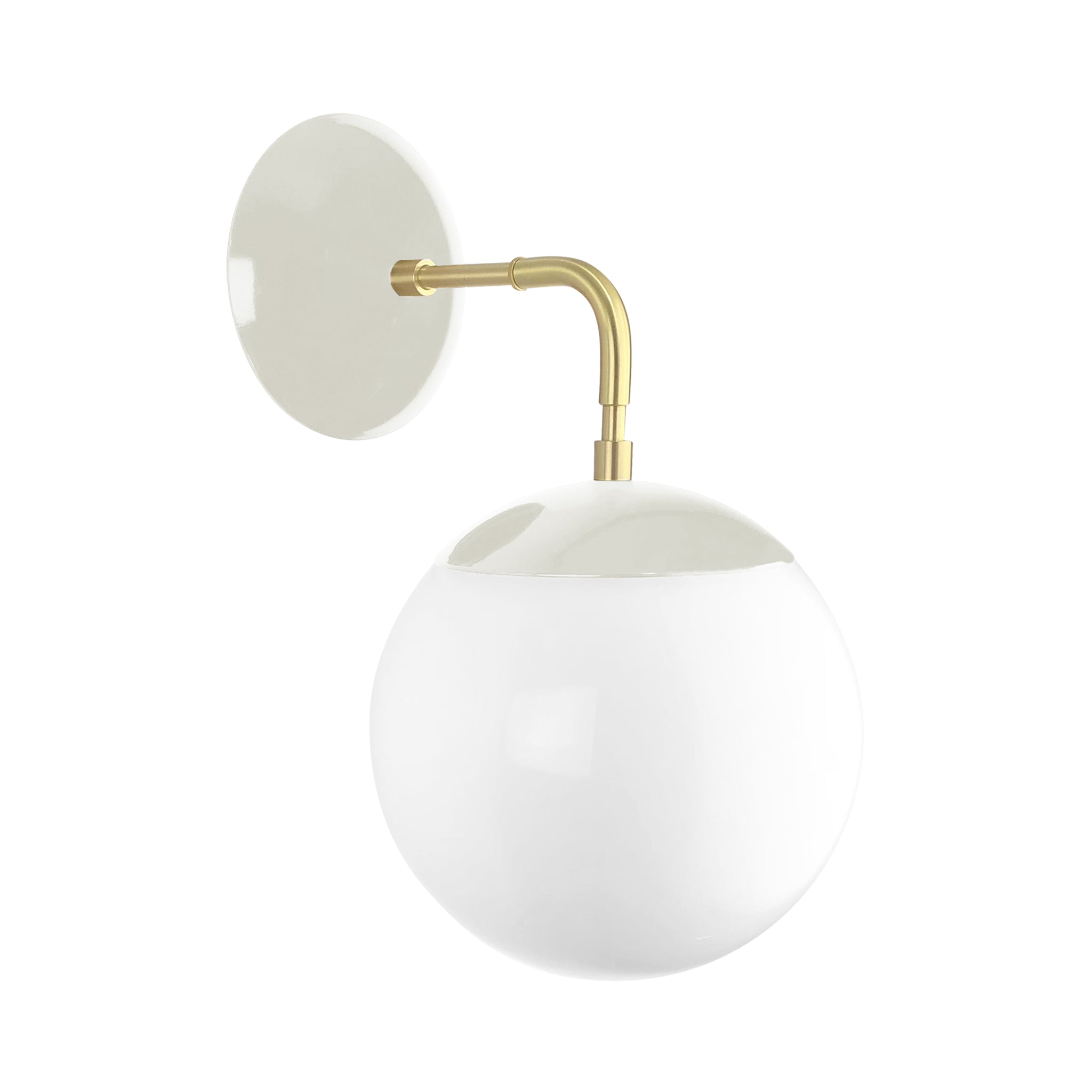 Brass and bone color Cap sconce 8" Dutton Brown lighting