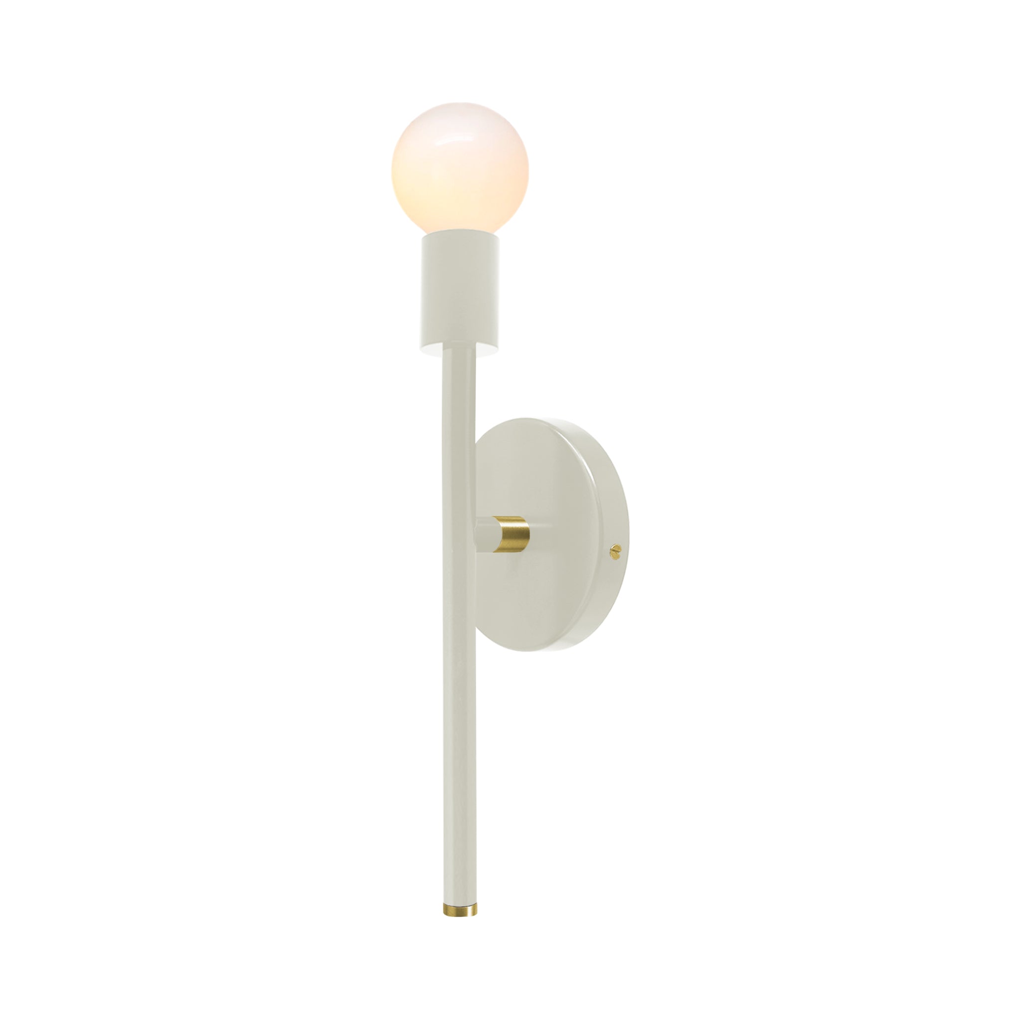 Brass and bone color Major sconce 15" Dutton Brown lighting