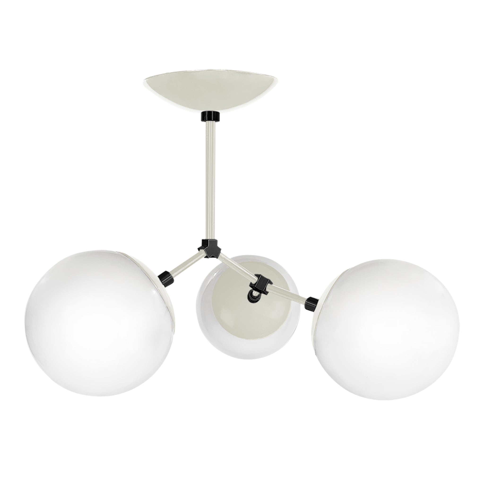 Black and bone color color Supreme flush mount Dutton Brown lighting