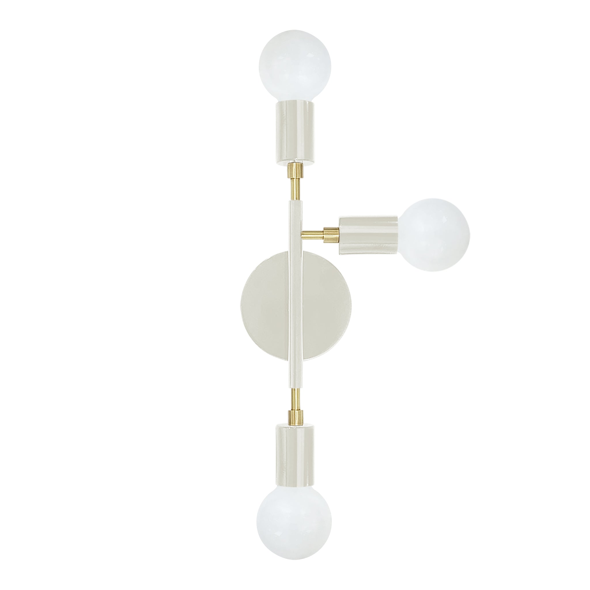 Brass and bone color Elite sconce right Dutton Brown lighting
