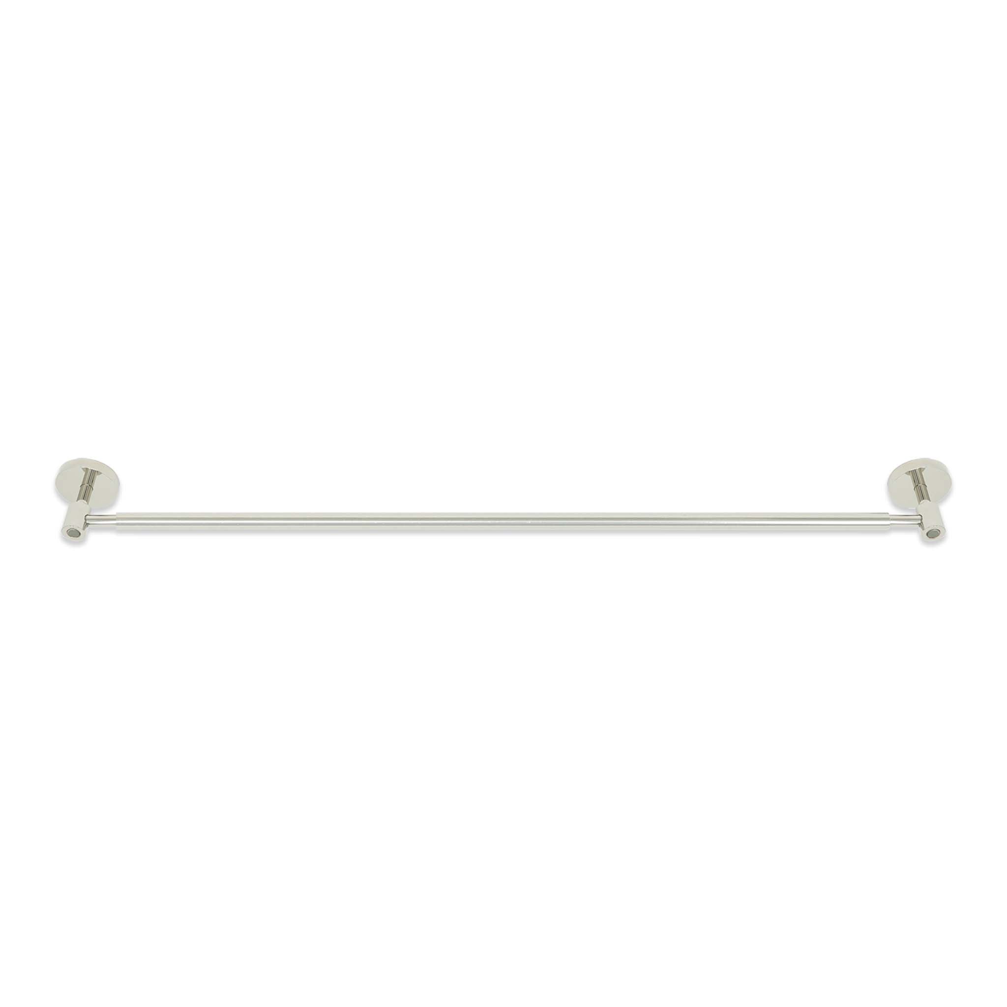 Nickel and spa color Head towel bar 24" Dutton Brown hardware